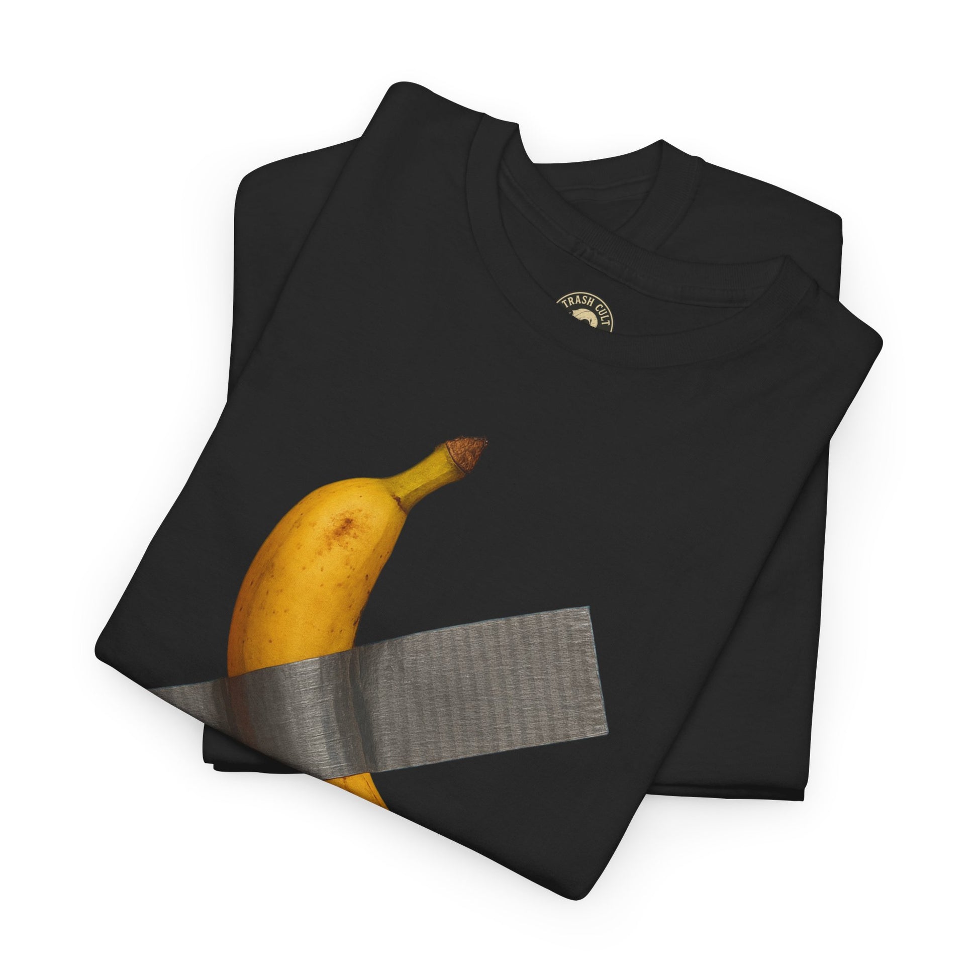 “ART IS DEAD” Banana Duct Tape Meme Tee – Satirical Art Parody Shirt by Trash Cult Supply Co.