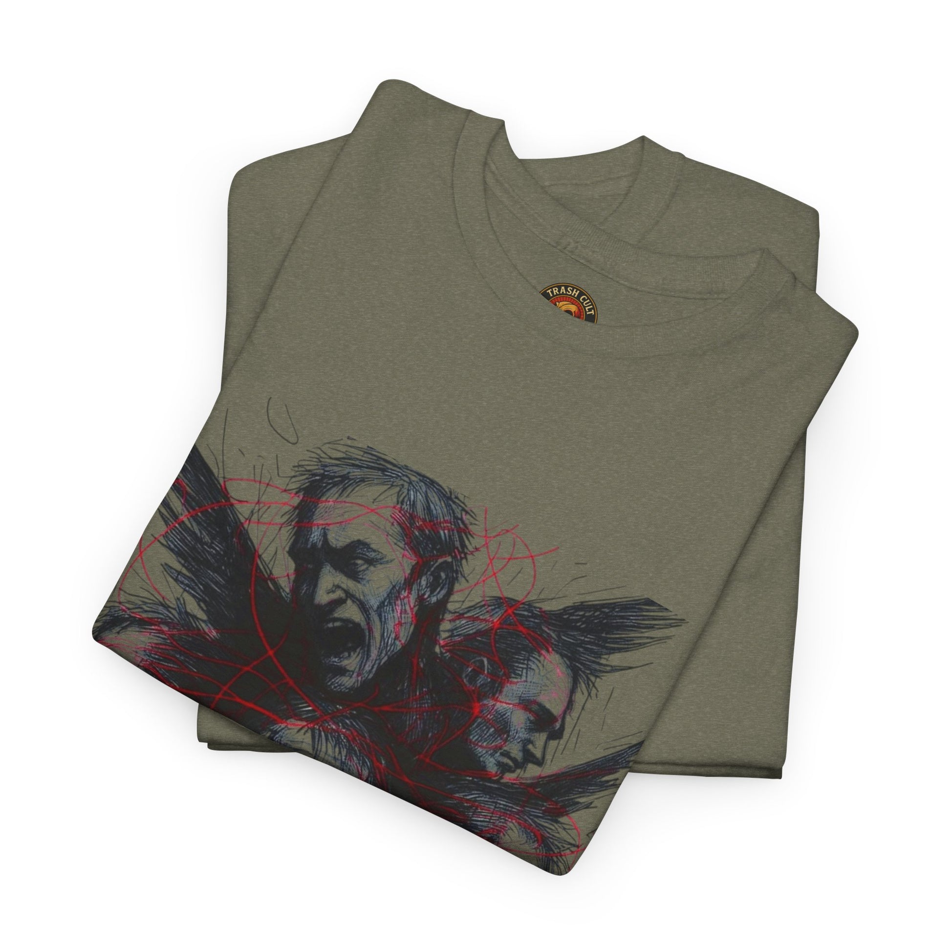 Xian Allen x Trash Cult Shirt – “Loud Inside My Head” | Dark Illustrative Art Tee