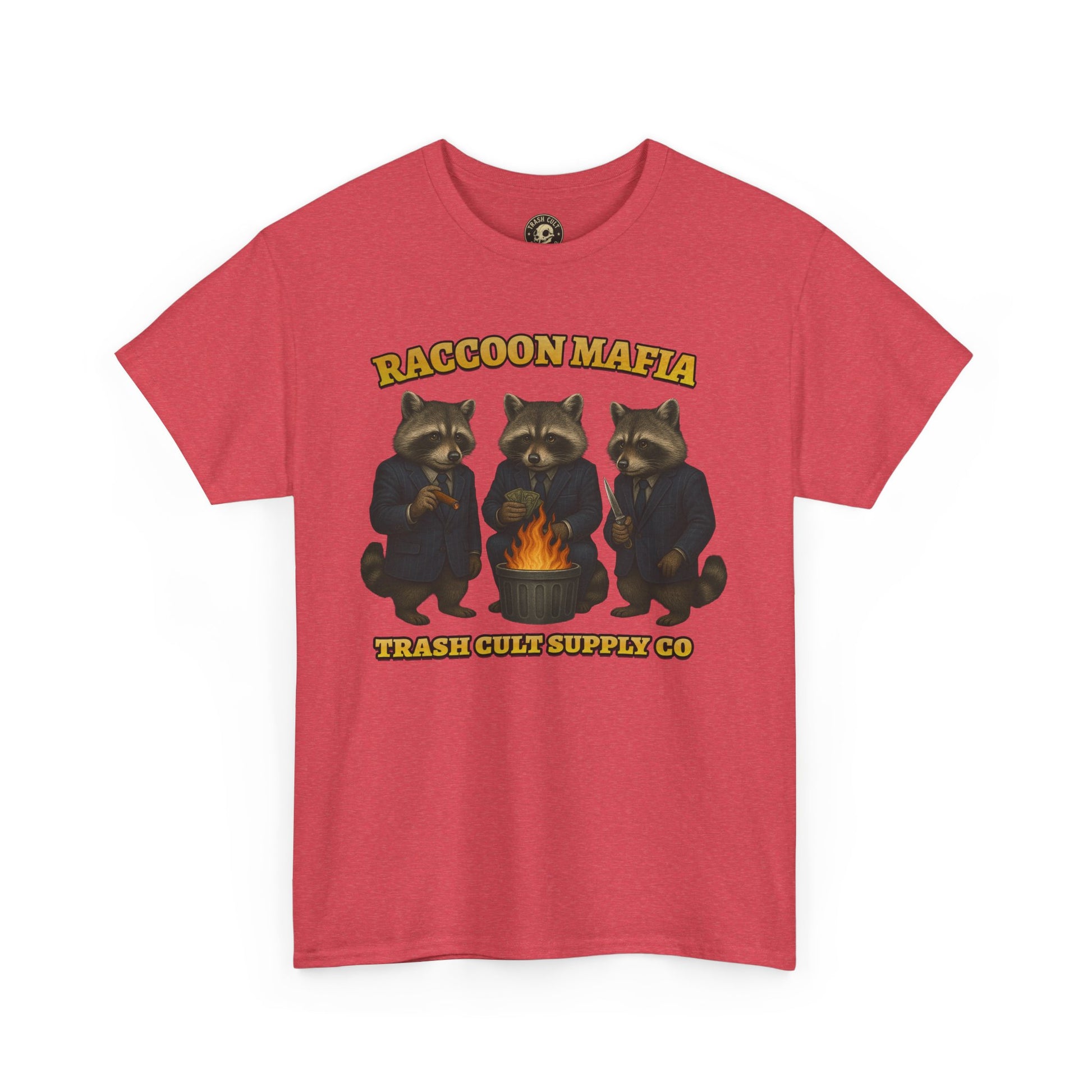 Raccoon Mafia T-Shirt – Realistic Gangster Raccoons in Suits | Trash Cult Supply Co | Gildan 5000