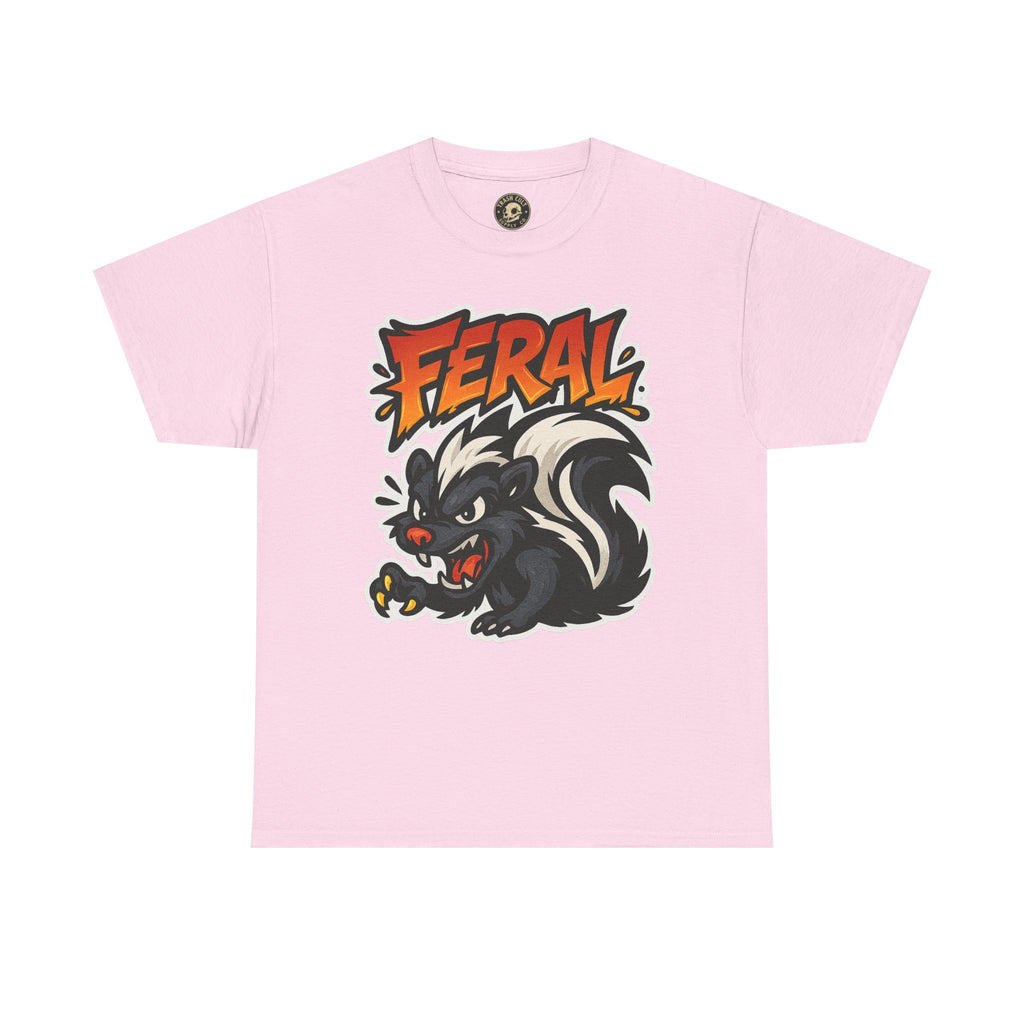 Feral  Skunk Graphic Tee, Cool T-Shirt, Streetwear Style, Unique Gift, Animal Lover Apparel, Fun Casual Wear