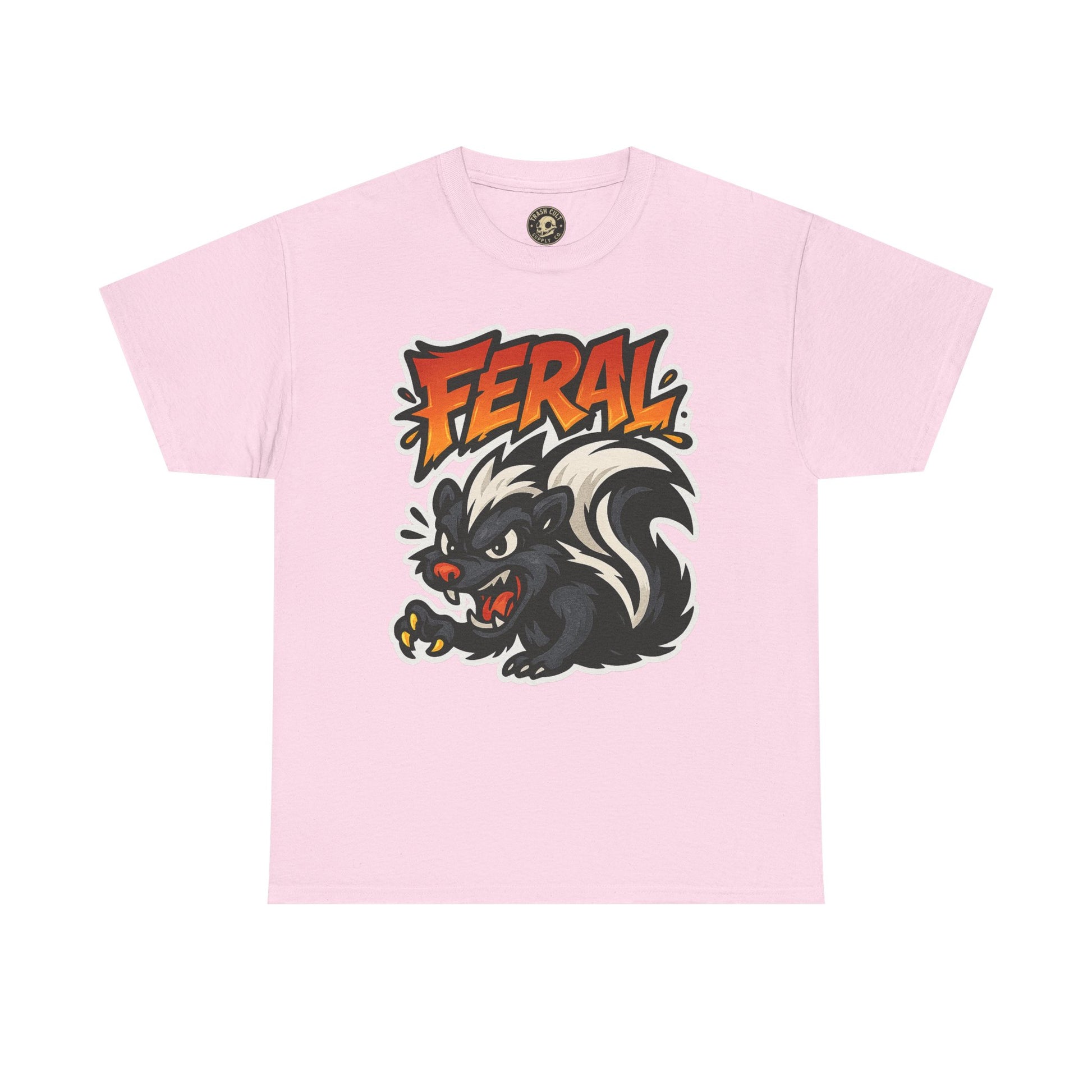 Feral  Skunk Graphic Tee, Cool T-Shirt, Streetwear Style, Unique Gift, Animal Lover Apparel, Fun Casual Wear