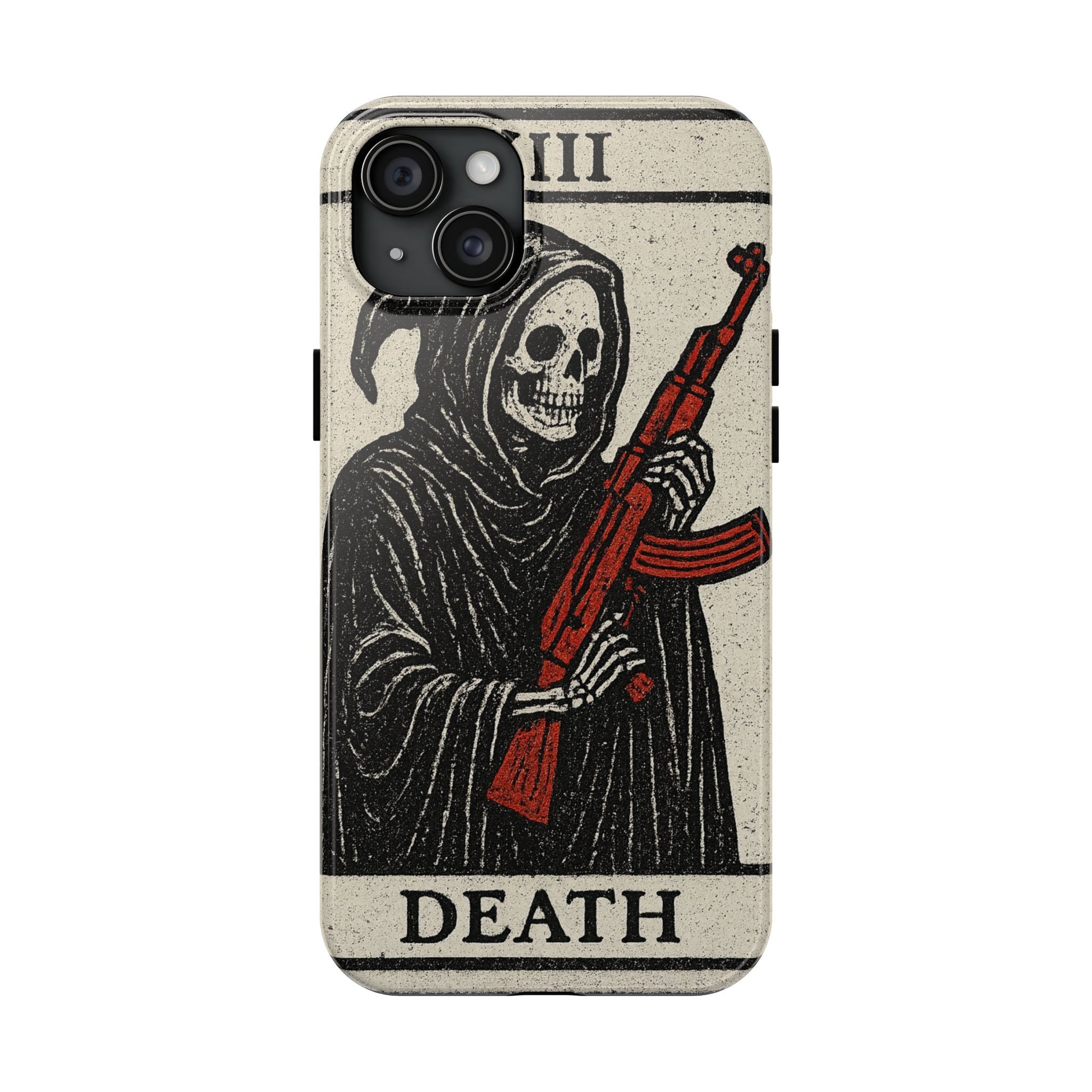 Grim Reaper Phone Case, Tough Phone Case for Gamers, Unique Smartphone Accessories, Halloween Decor, Death-Inspired Gift