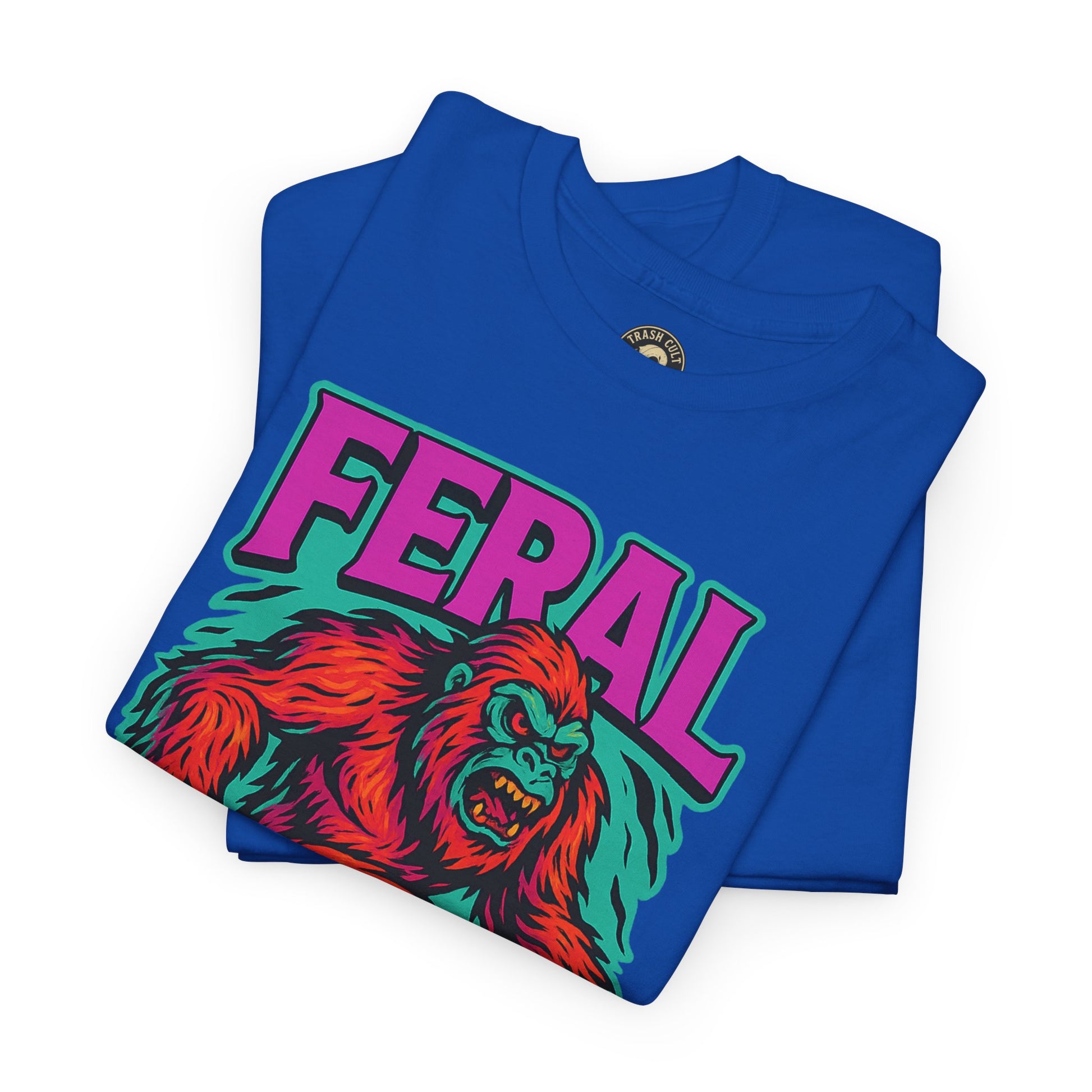 FERAL Bigfoot Shirt – Trashcore Bold Colors | Trash Cult Supply Co | Gildan 5000 Tee