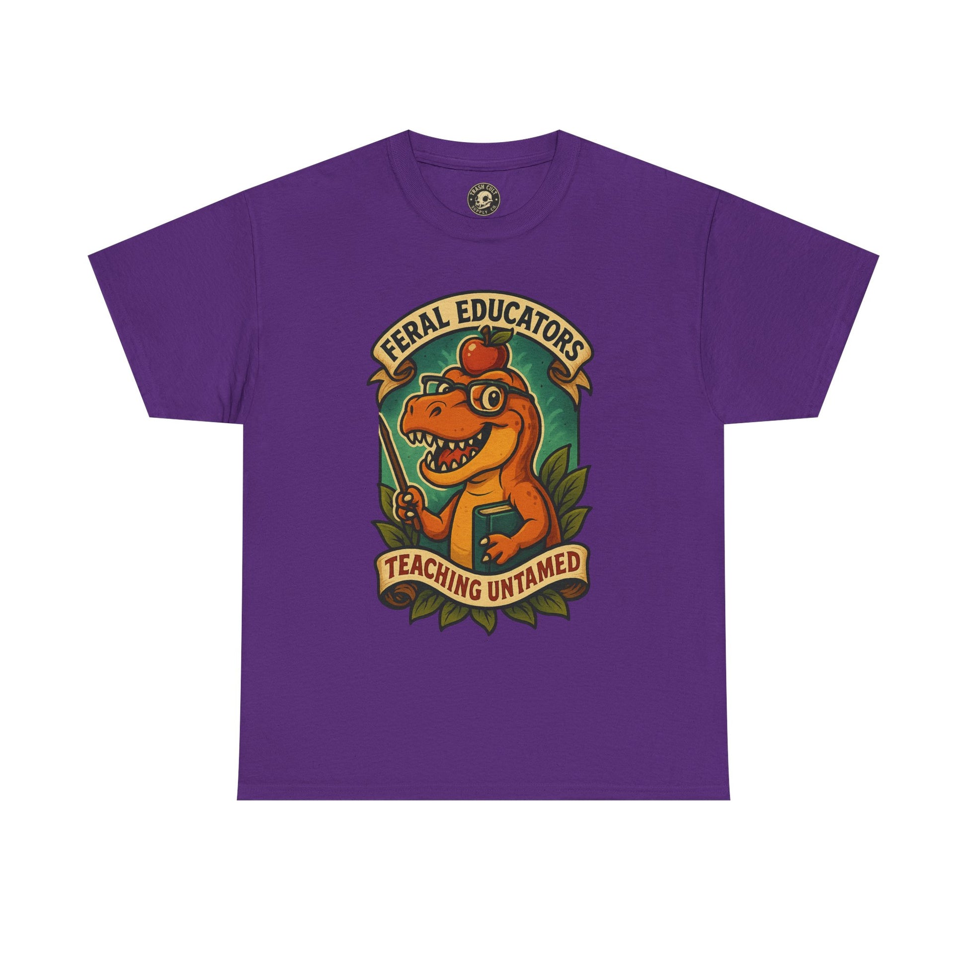 Feral Educators Tee, Fun Teacher Shirt, Unisex Cotton Tee, Gift for Educators, Classroom Apparel, Teacher Appreciation Day