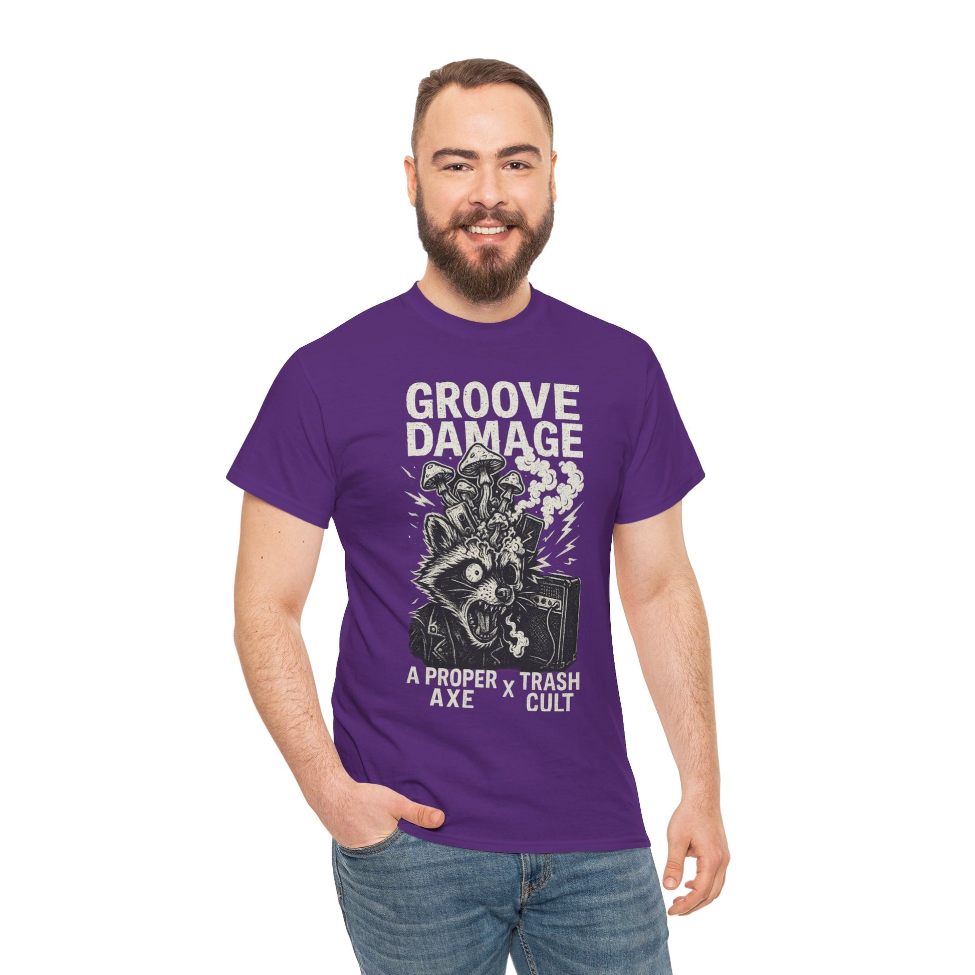 Groove Damage T-Shirt – A Proper Axe x Trash Cult Collab – Stoner Groove Punk Shirt