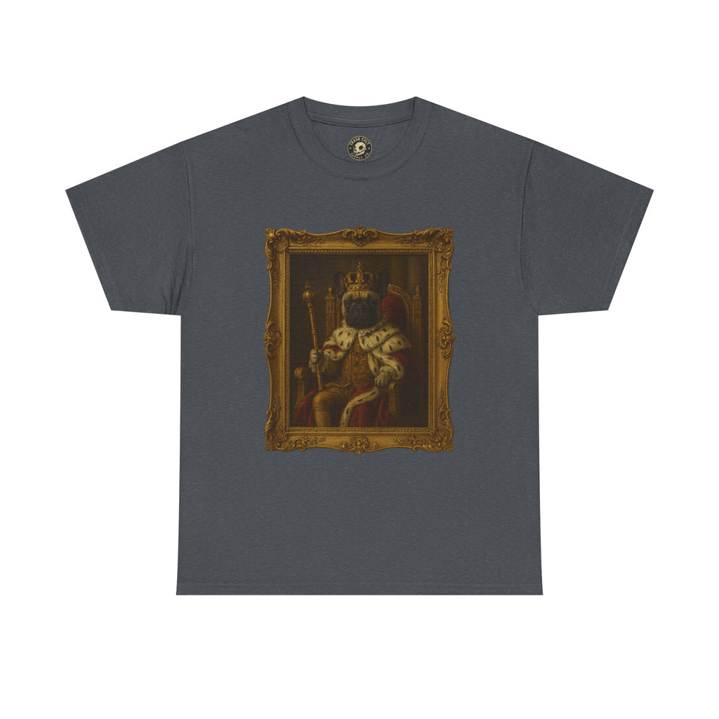 French Bulldog King Baroque Portrait Shirt – Funny Royal Dog Tee – Gildan 5000 Unisex Heavy Cotton