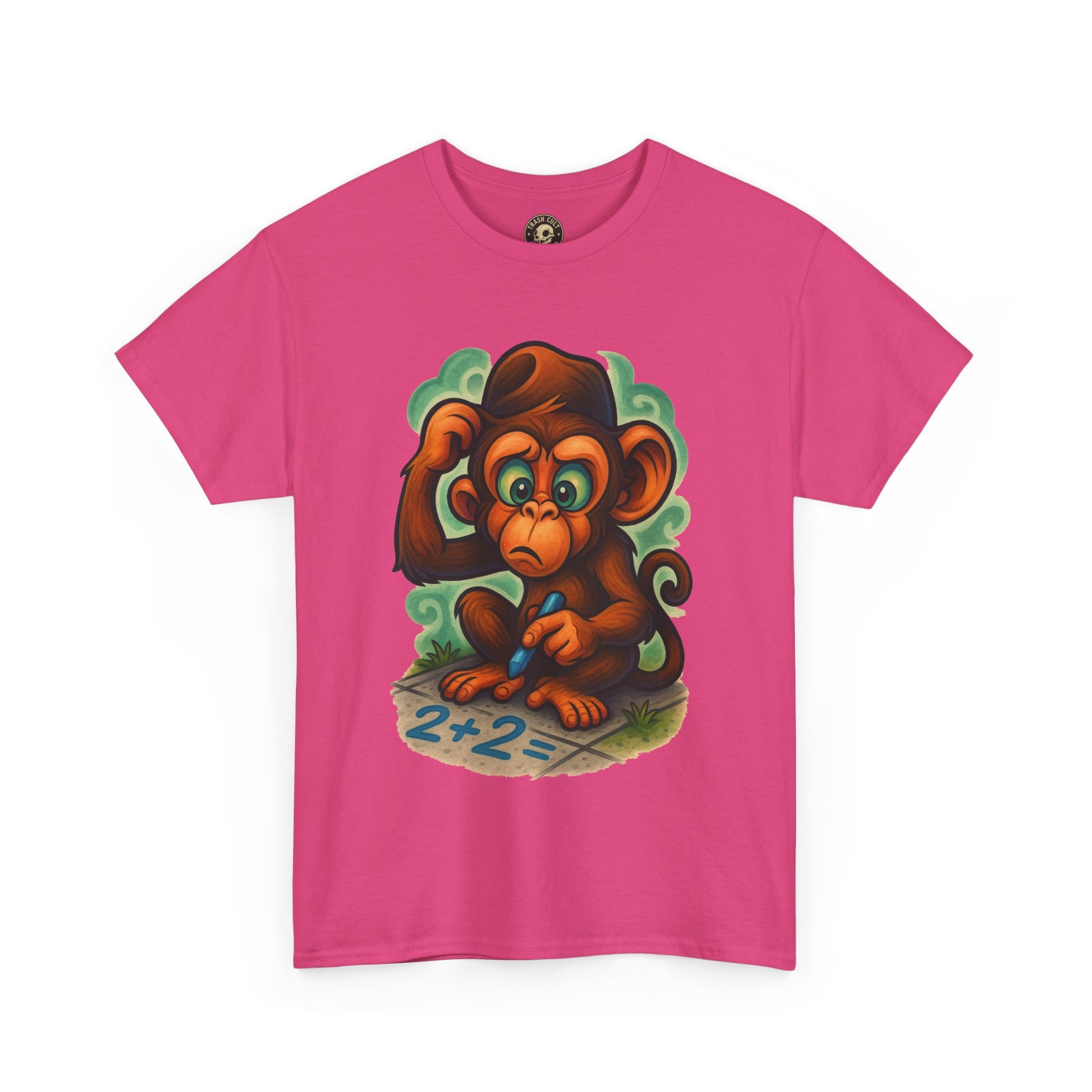 Confused Monkey Math Shirt – Funny Thoughtful Graphic Tee | Unisex Gildan 5000