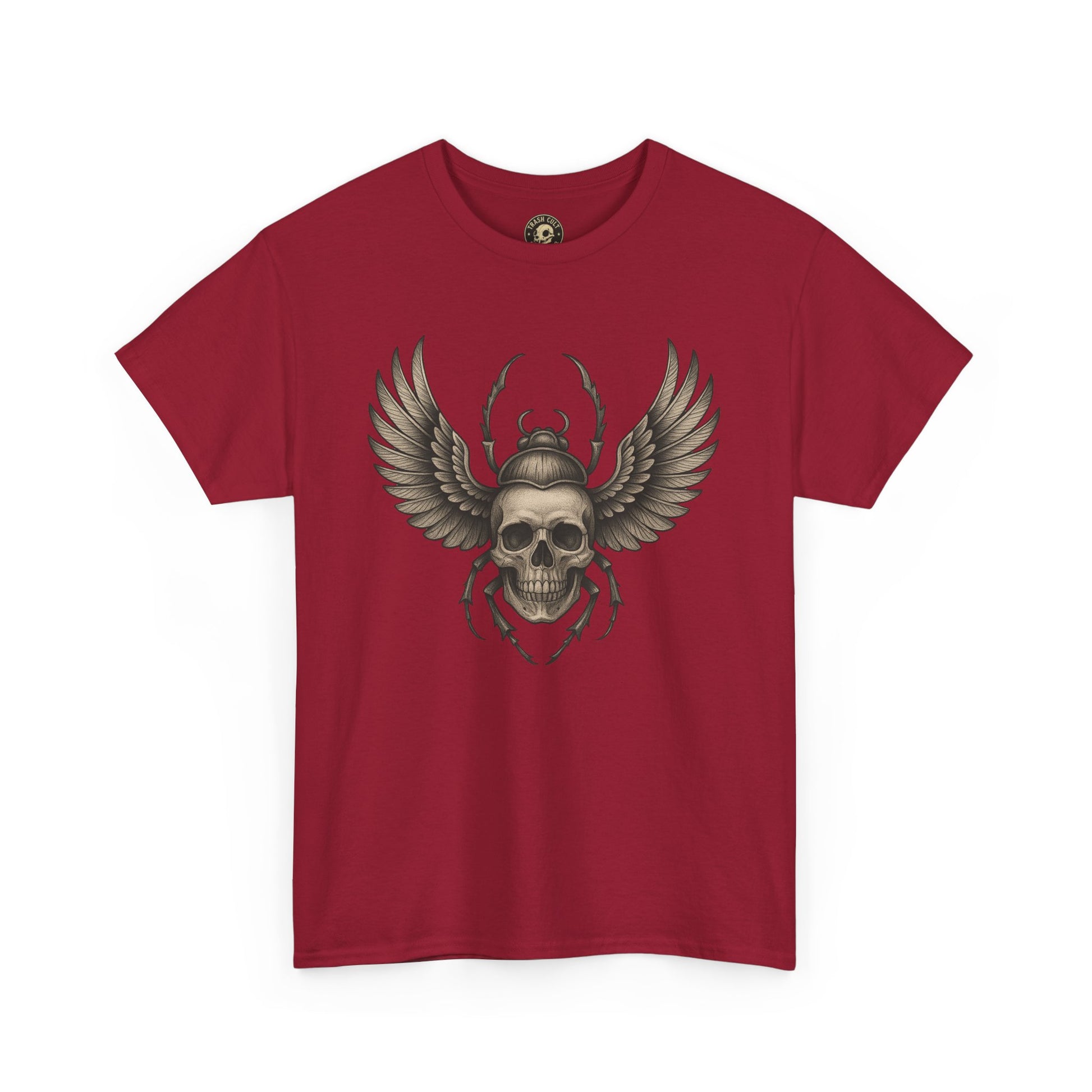 Winged Skull Scarab Shirt – Dark Gothic Beetle Graphic Tee – Gildan 5000 Unisex
