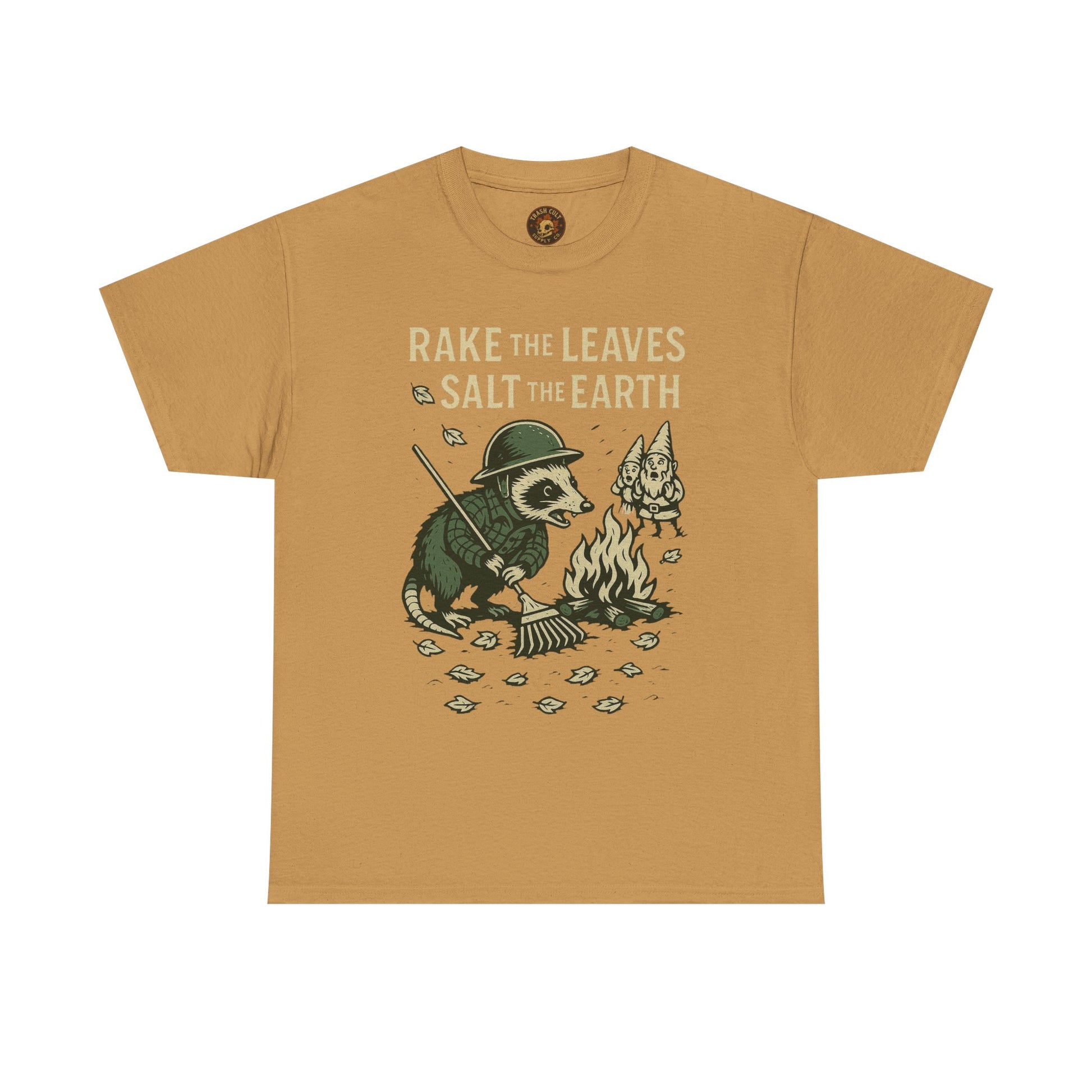 Rake the Leaves Salt the Earth Shirt – Possum Yard Warfare Tee – Fall of Humanity Collection – Trash Cult Supply Co.