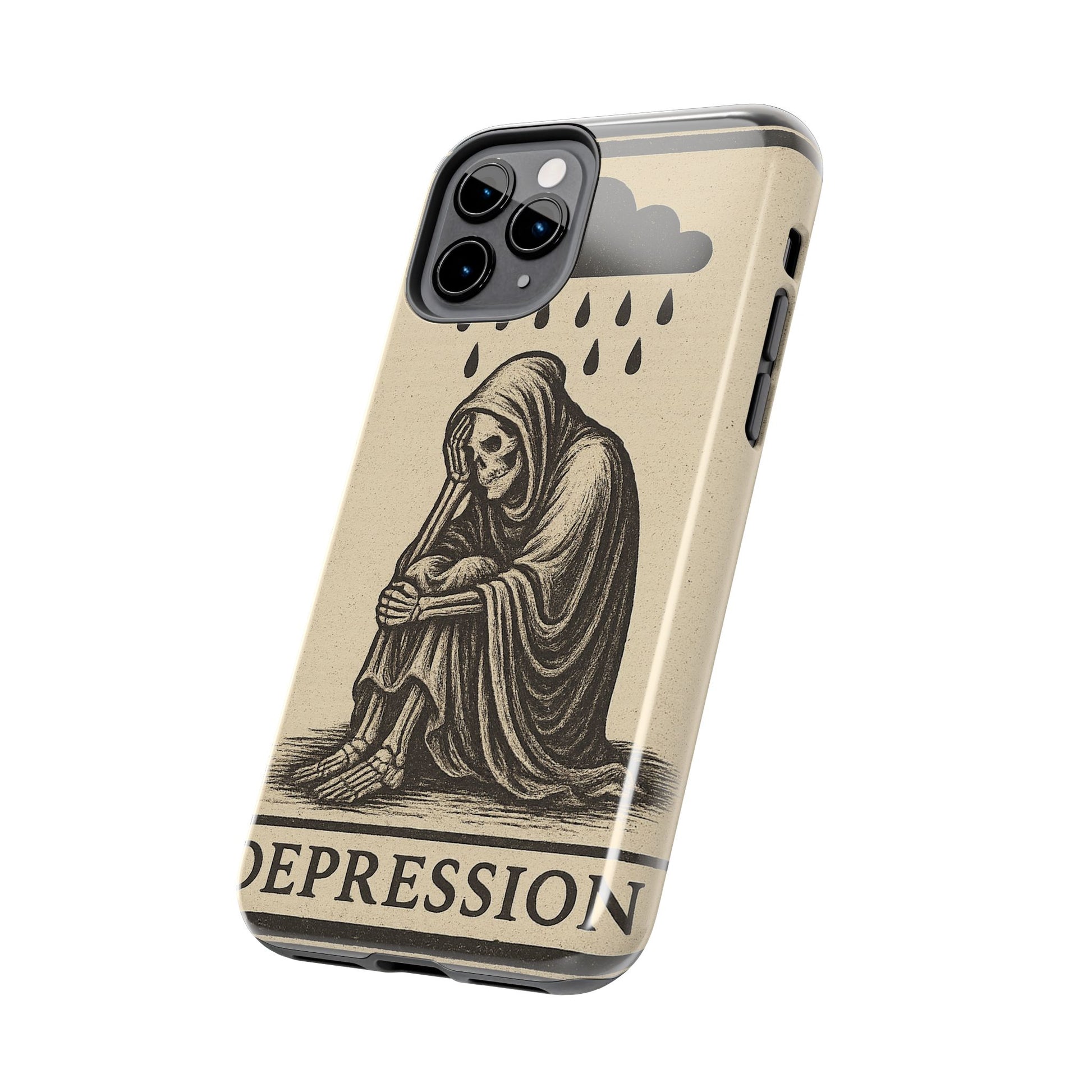 Dark Humor Phone Case, Goth iPhone Cover, Macabre Gift, Depression Art Case, Unique Phone Protector