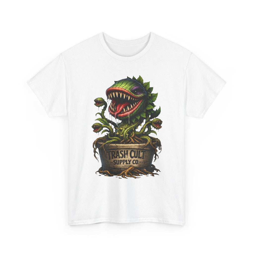 Carnivorous Plant Graphic Tee — "Trash Cult Supply Co." Potted Monster Shirt