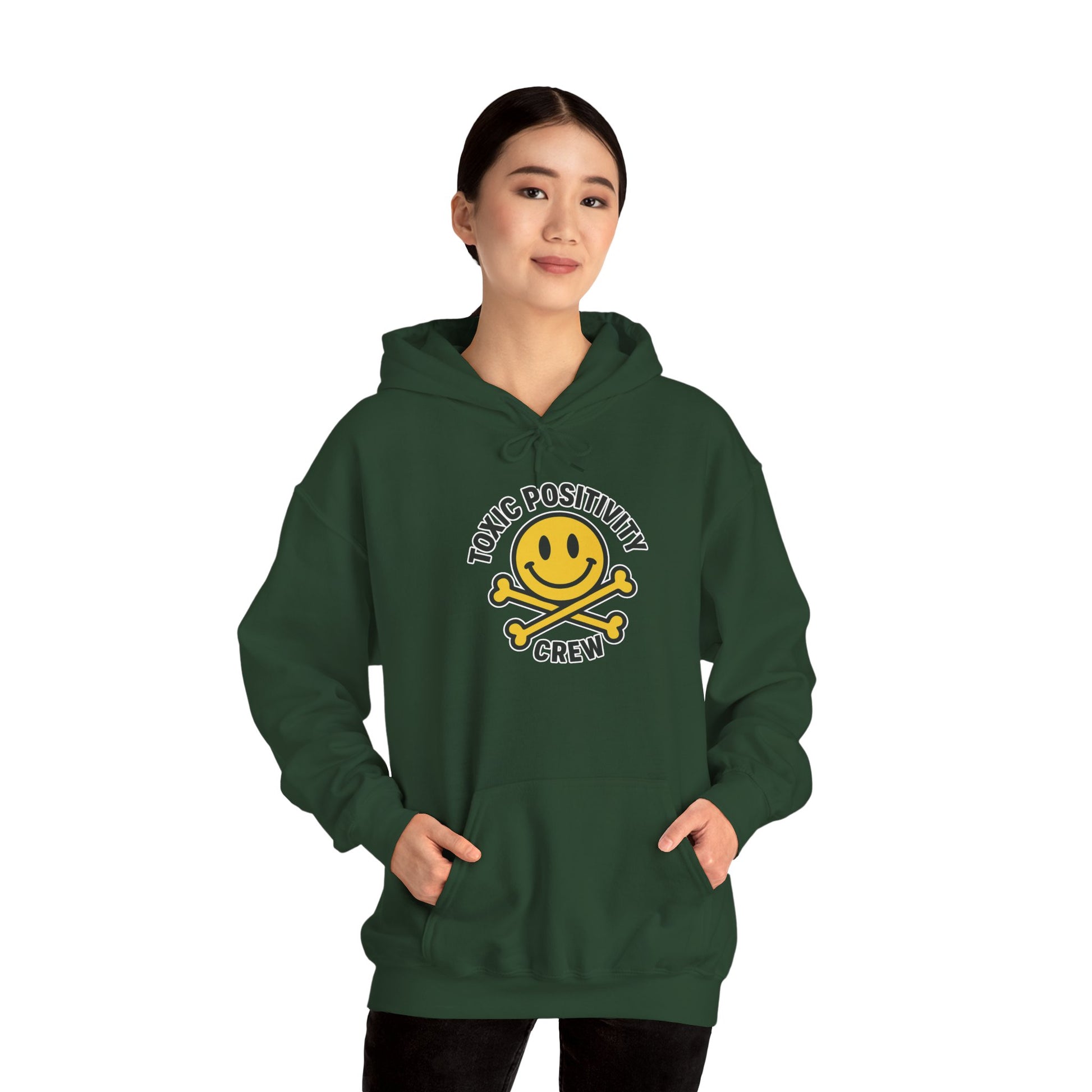 Toxic Positivity Hoodie | Unisex Hooded Sweatshirt | Comfortable Casual Wear, Gift for Friends, Positive Vibes, Streetwear Style