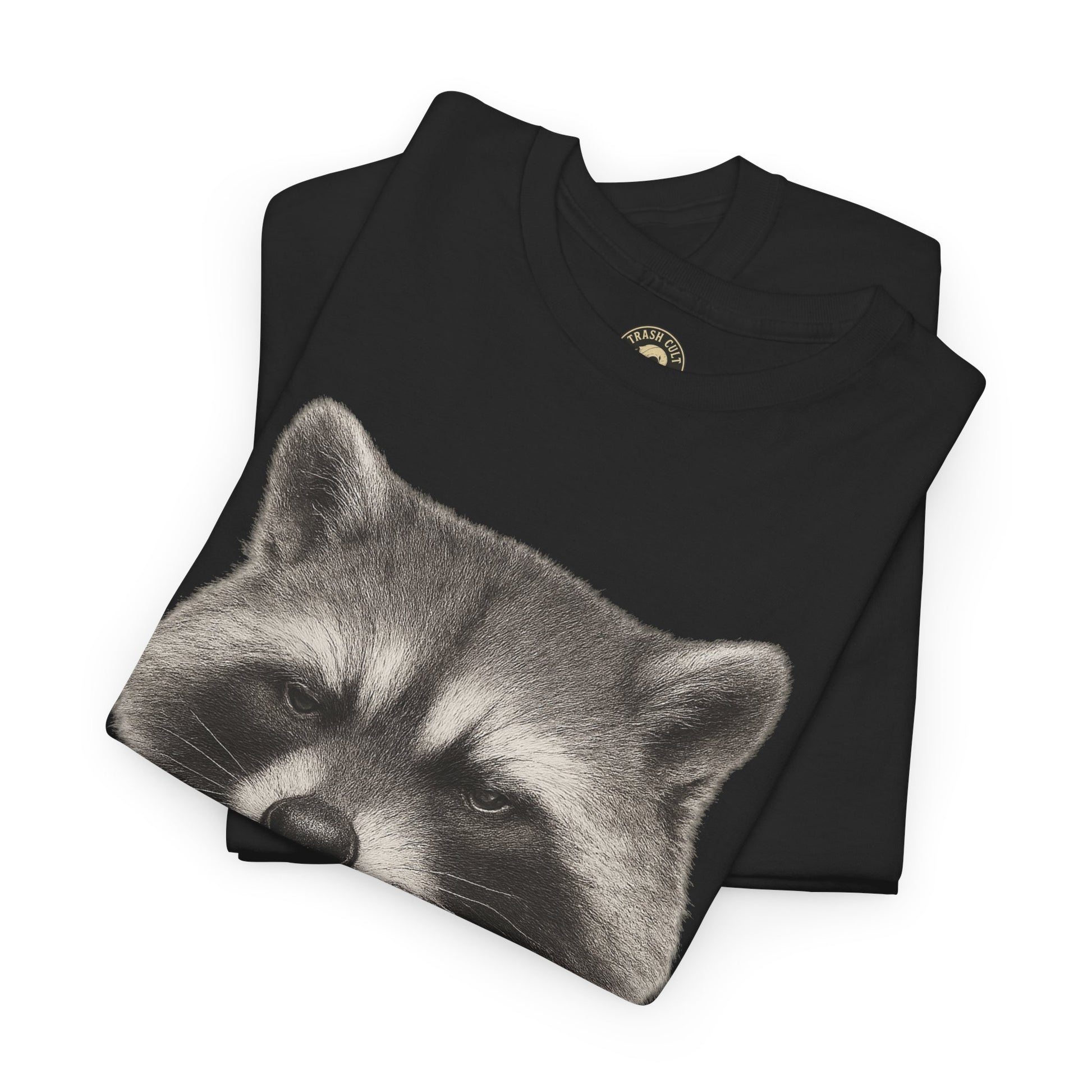 Dirty Harry Raccoon Halftone Shirt – Soft Grit Aesthetic, Smoking Trash Panda Graphic Tee