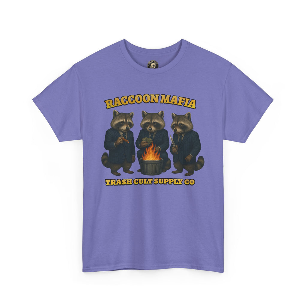 Raccoon Mafia T-Shirt – Realistic Gangster Raccoons in Suits | Trash Cult Supply Co | Gildan 5000