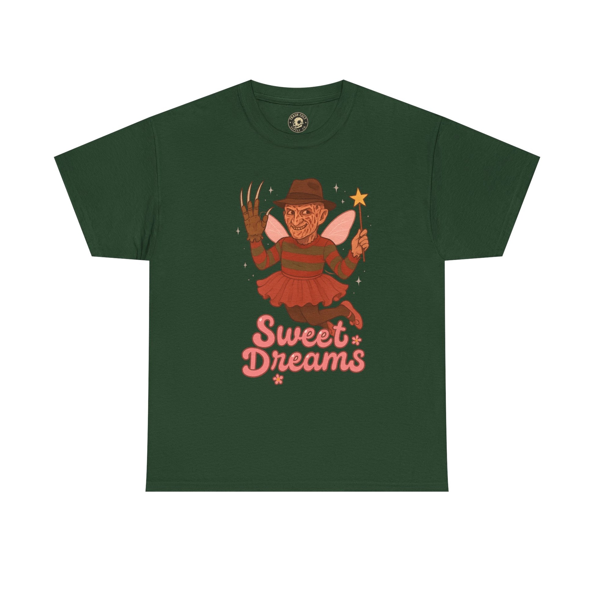 Freddy Krueger Fairy “Sweet Dreams” Funny Horror Parody T-Shirt – Gildan 5000