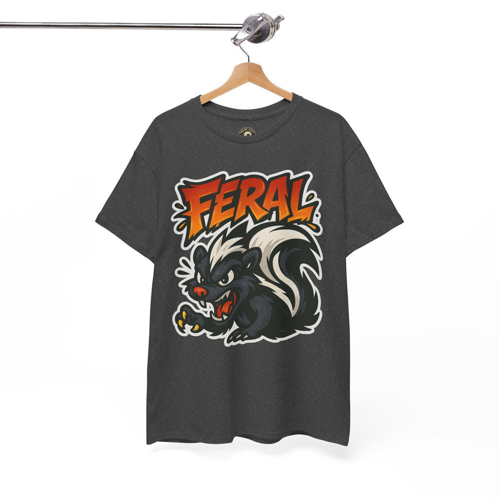 Feral  Skunk Graphic Tee, Cool T-Shirt, Streetwear Style, Unique Gift, Animal Lover Apparel, Fun Casual Wear