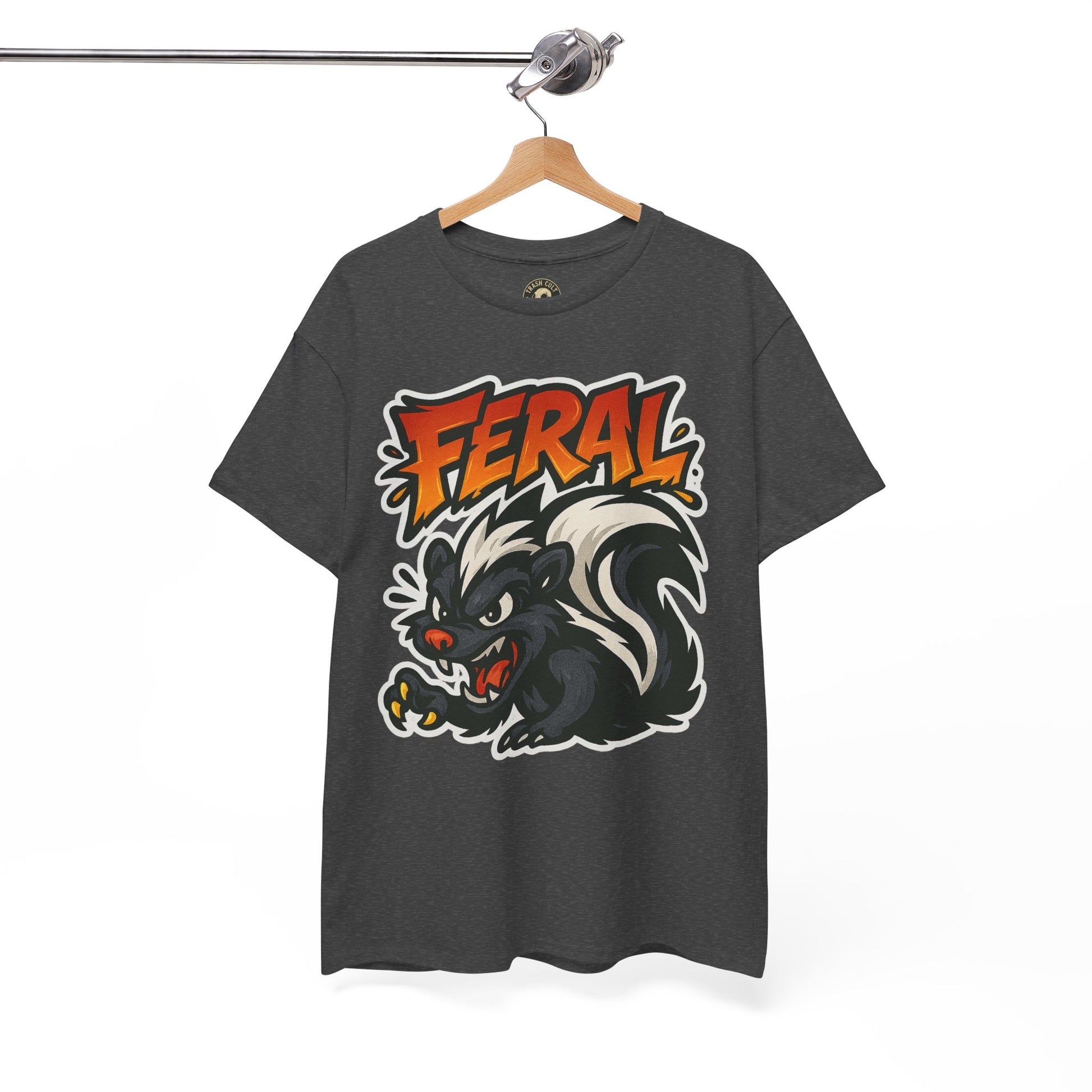 Feral  Skunk Graphic Tee, Cool T-Shirt, Streetwear Style, Unique Gift, Animal Lover Apparel, Fun Casual Wear