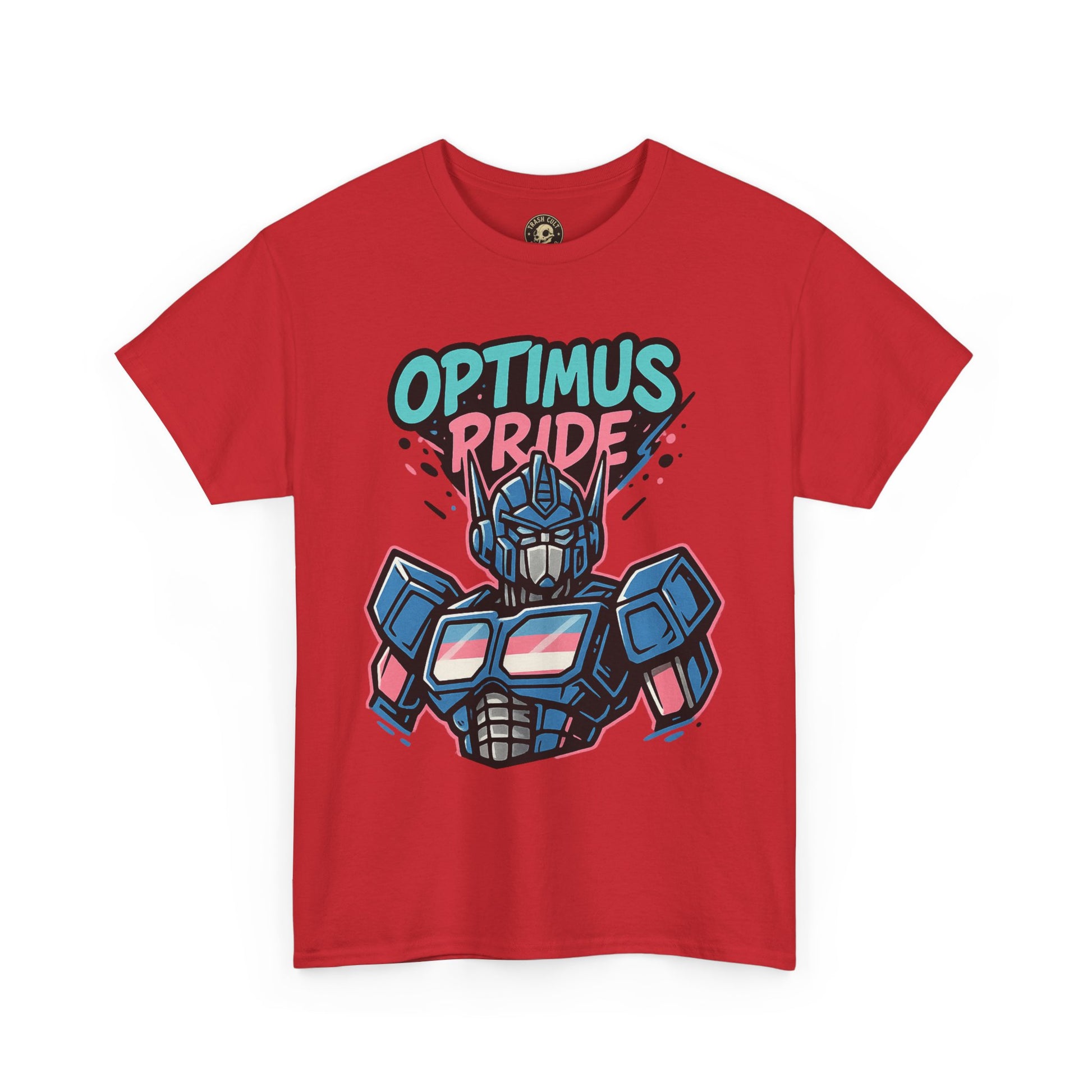 Optimus Pride T-Shirt – Trans Pride Robot Graphic Tee | Gildan 5000 Unisex Shirt