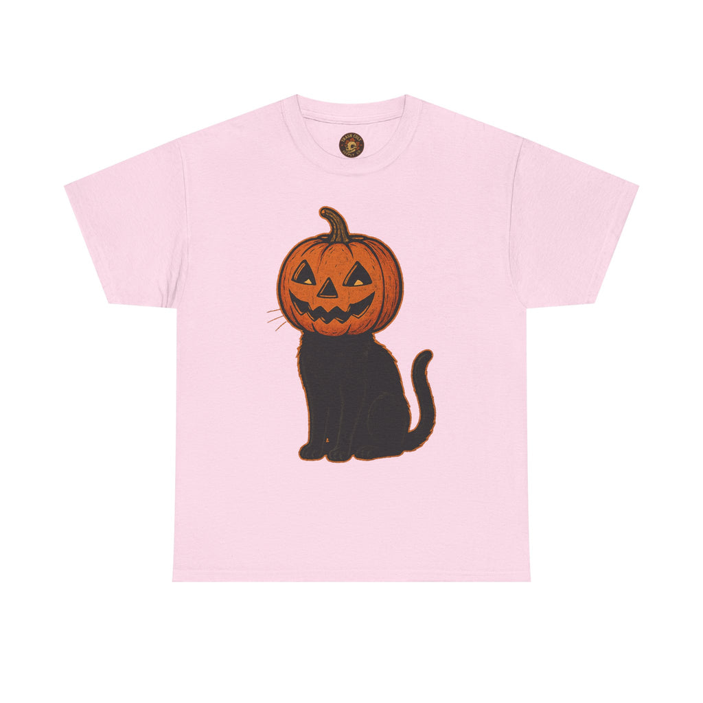 Black Cat Pumpkin Head Halloween T-Shirt – Jack O’Lantern Cat Design