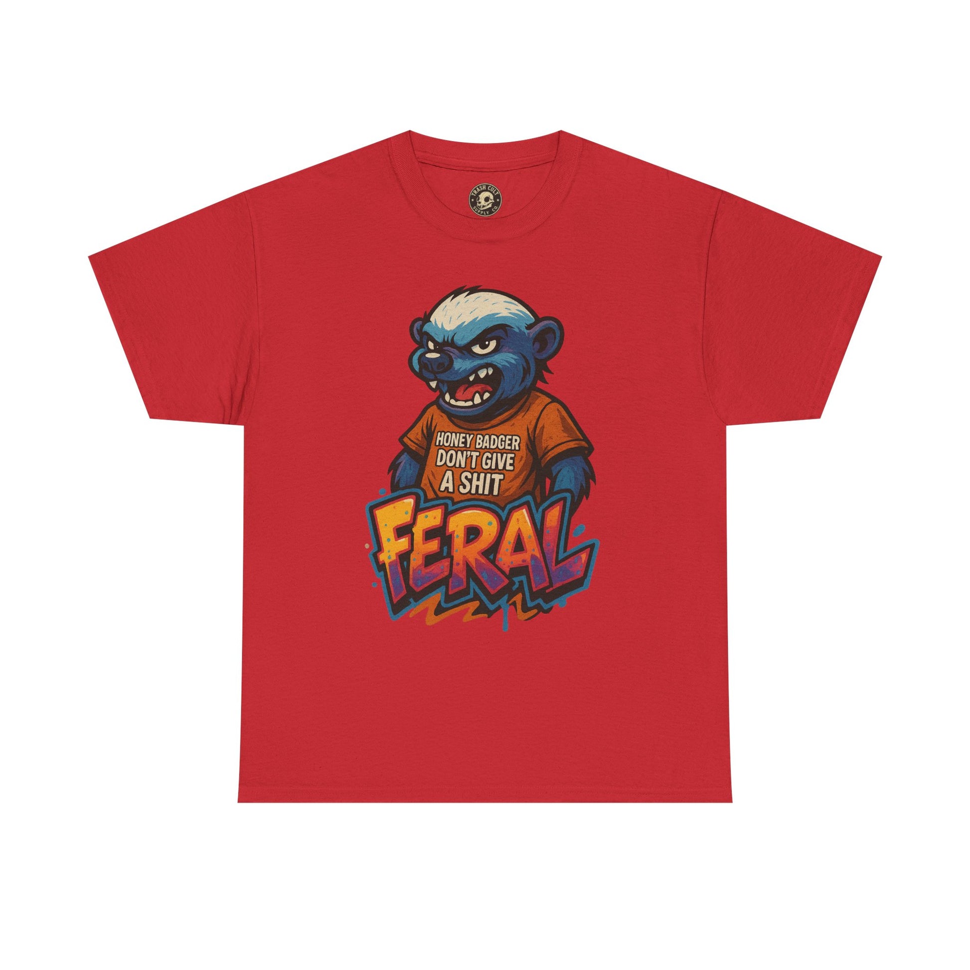 Feral Graphic Tee, Unisex Heavy Cotton T-Shirt for Casual Wear, Gift for Animal Lovers, Unique Streetwear, Funny Graphic Shirt