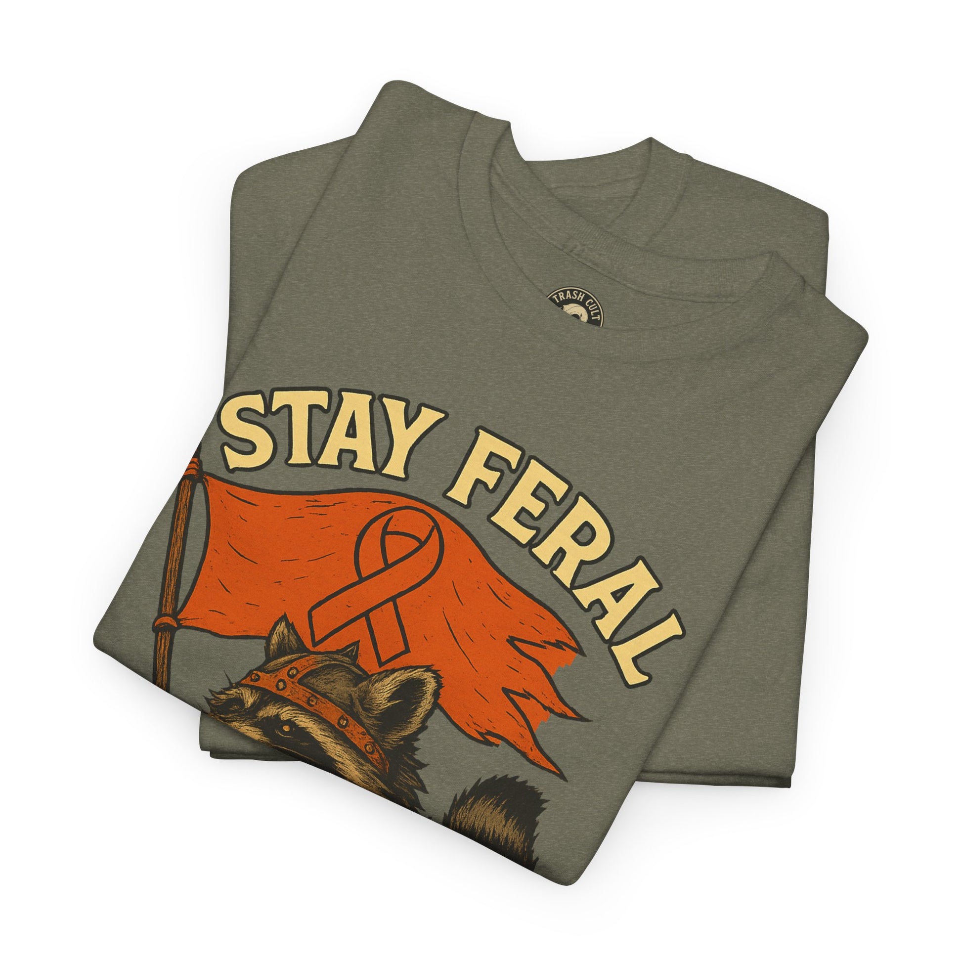 Stay Feral Fight MS Raccoon warrior shirt