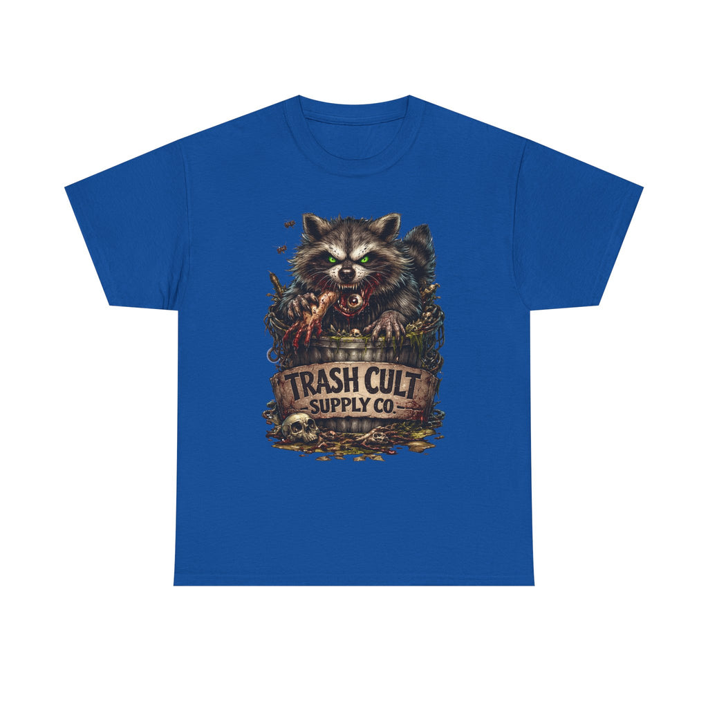 Raccoon 'Trash Cult Supply Co.' Graphic Tee — Vintage Grunge Animal Streetwear