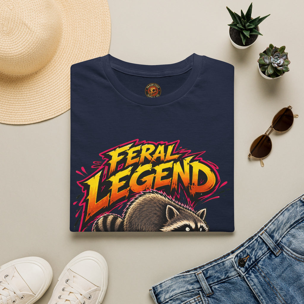 Feral Legend Raccoon Jimothy T-Shirt — Bold Graphic Tee