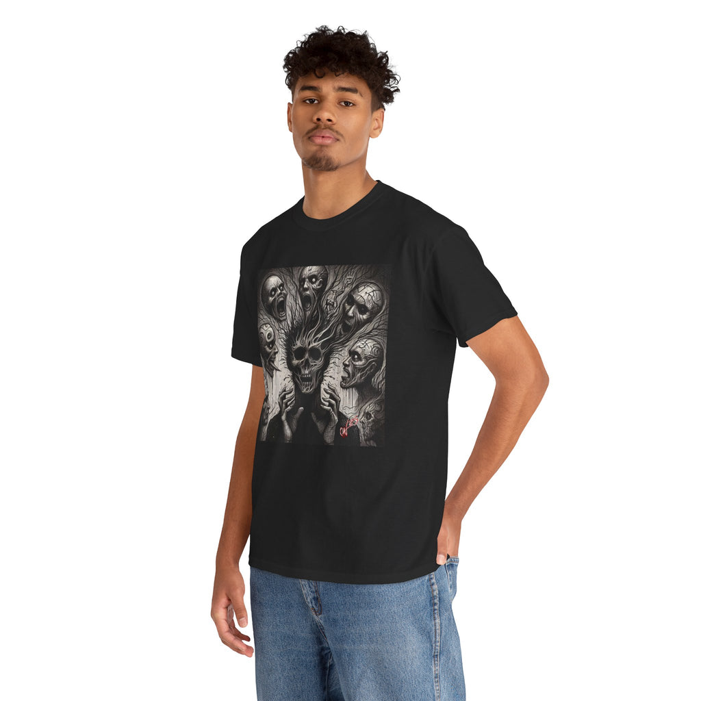 Xian Allen x Trash Cult Shirt – “Voices in the Void” | Horror Skull Scream T-Shirt