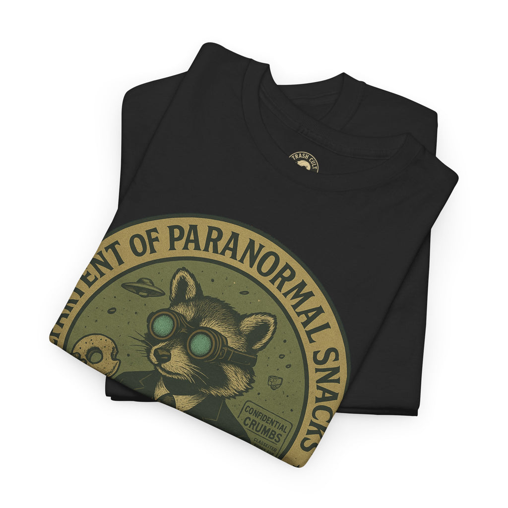 Department of Paranormal Snacks Shirt – Trash Cult Supply Co – Vintage Cryptid Division Tee – Gildan 5000