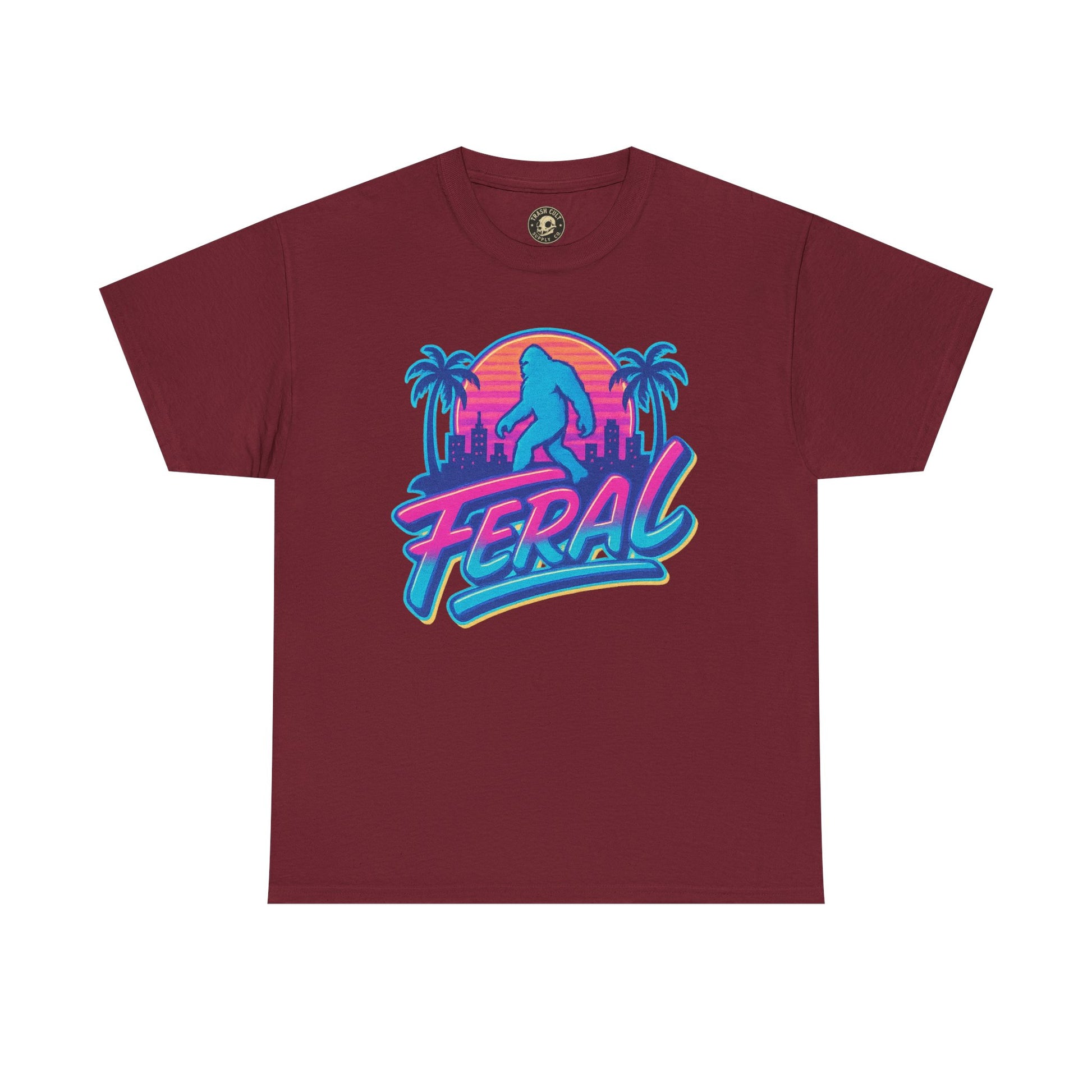 Retro Feral Bigfoot Tee – Tropical Chaos Meets Cryptid Cool