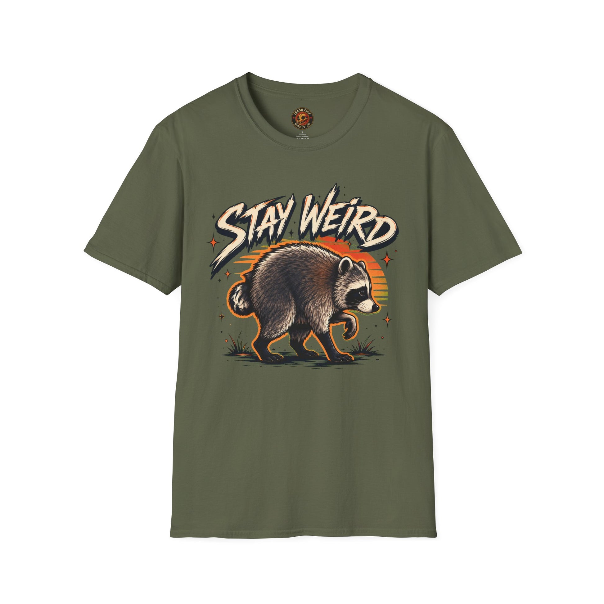 Stay Weird Raccoon Jimothy T-Shirt — Vintage Graphic Tee