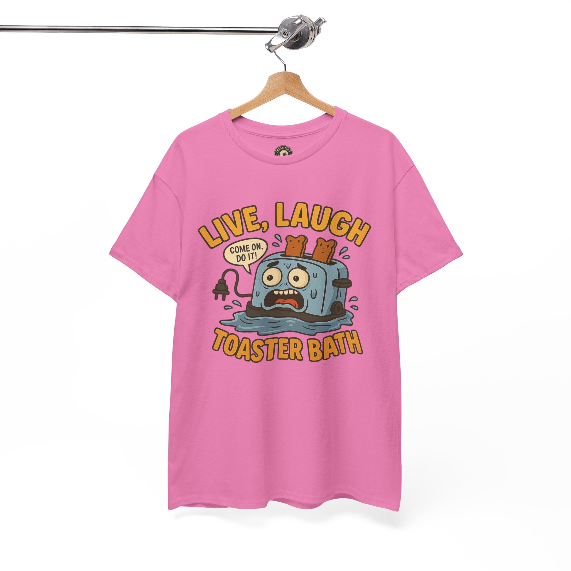 Funny Toaster Bath Tee, Humorous Unisex Shirt, Gift for Friends, Lightweight Cotton Tee, Birthday Party Outfit