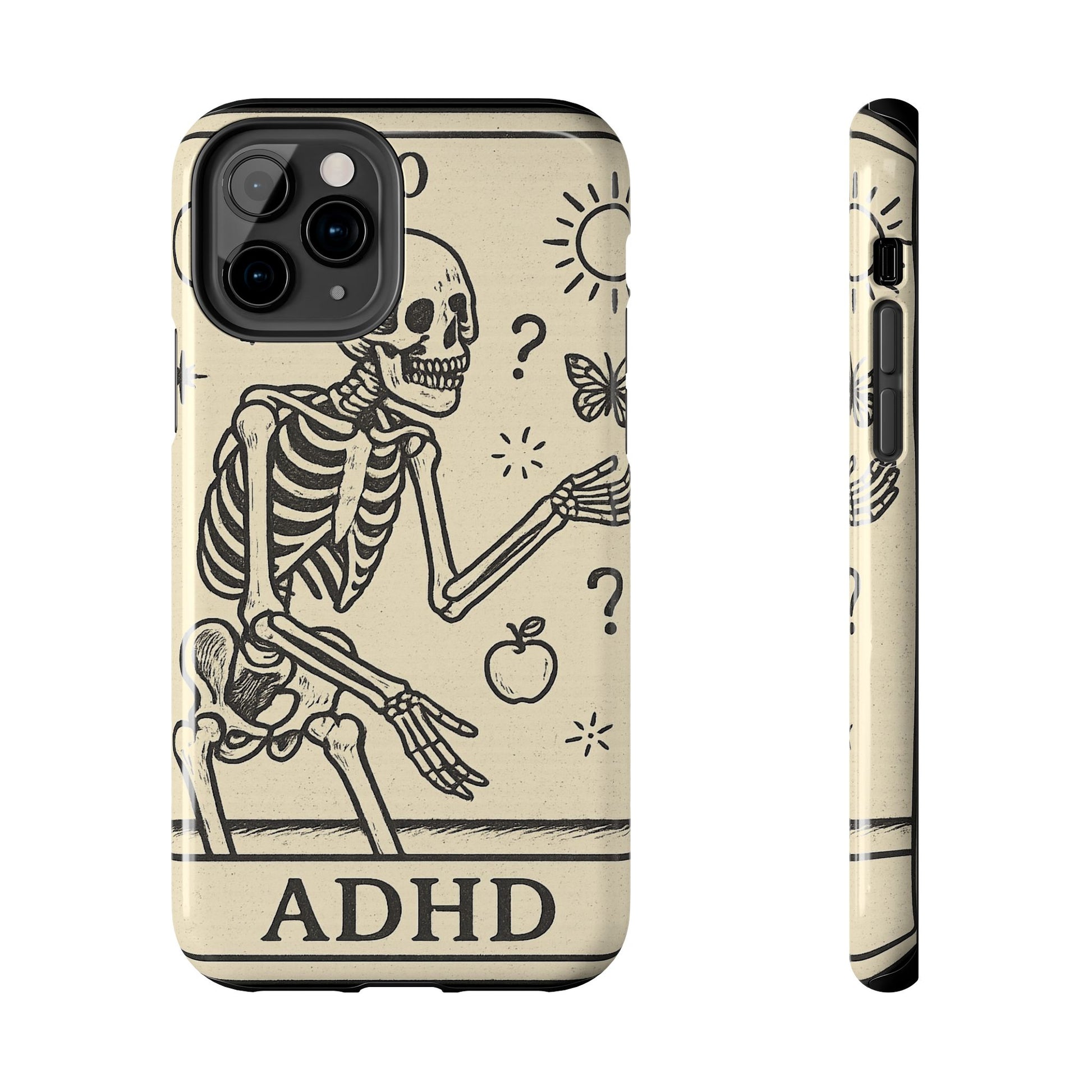 Skeleton ADHD Phone Cases, Unique Phone Cover, Funny ADHD Gift, Quirky Skeleton Design, Cool Accessories for Everyone