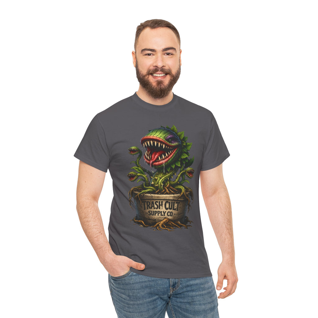 Carnivorous Plant Graphic Tee — "Trash Cult Supply Co." Potted Monster Shirt