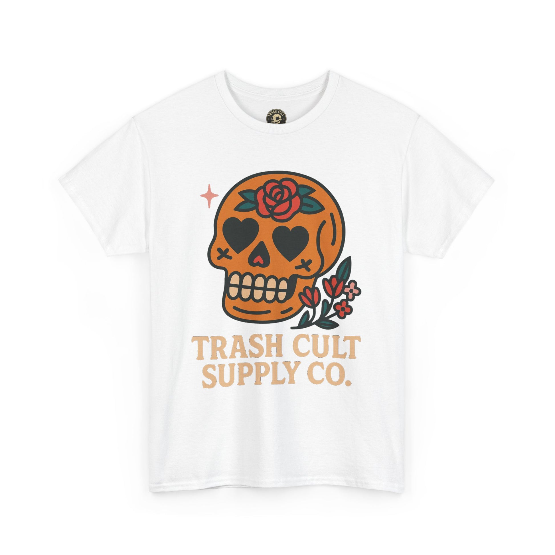 Sugar Skull T-Shirt – Trash Cult Supply Co. – Gildan 5000 Heavy Cotton Tee