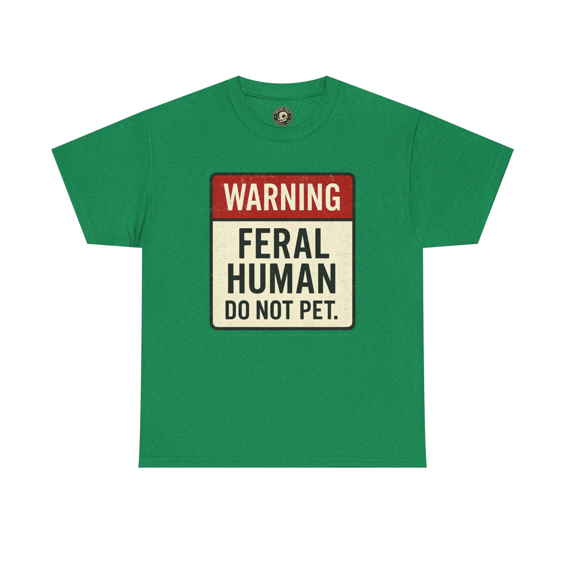 Warning Feral Human Tee: Unisex Humorous Cotton Shirt, Gift for Animal Lovers, Funny Tee, Unique Statement Apparel, Casual Wear, [...]
