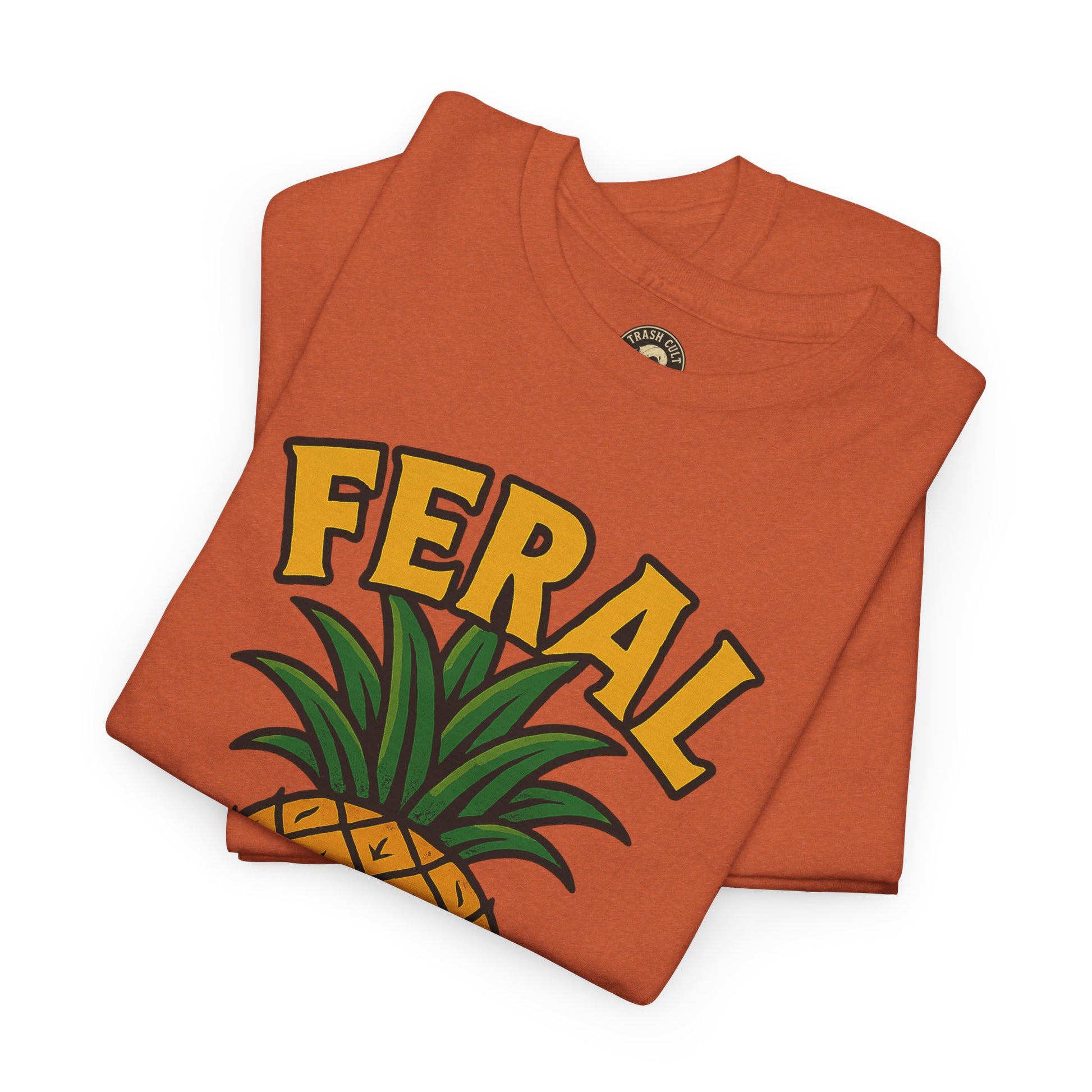 Feral Evil Pineapple Shirt – Aggressive Fruit Trashcore Tee – Gildan 5000 Unisex