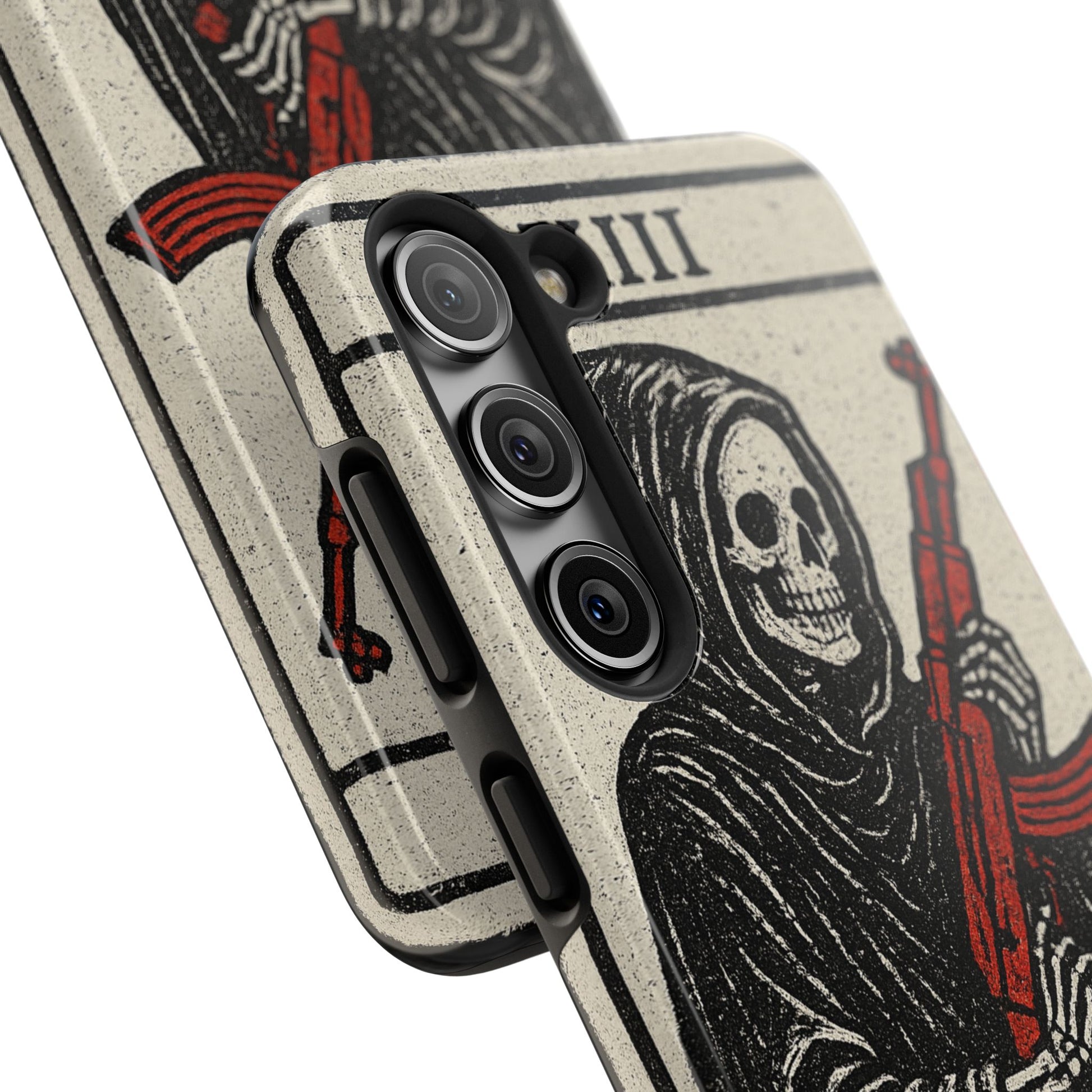 Grim Reaper Phone Case, Tough Phone Case for Gamers, Unique Smartphone Accessories, Halloween Decor, Death-Inspired Gift