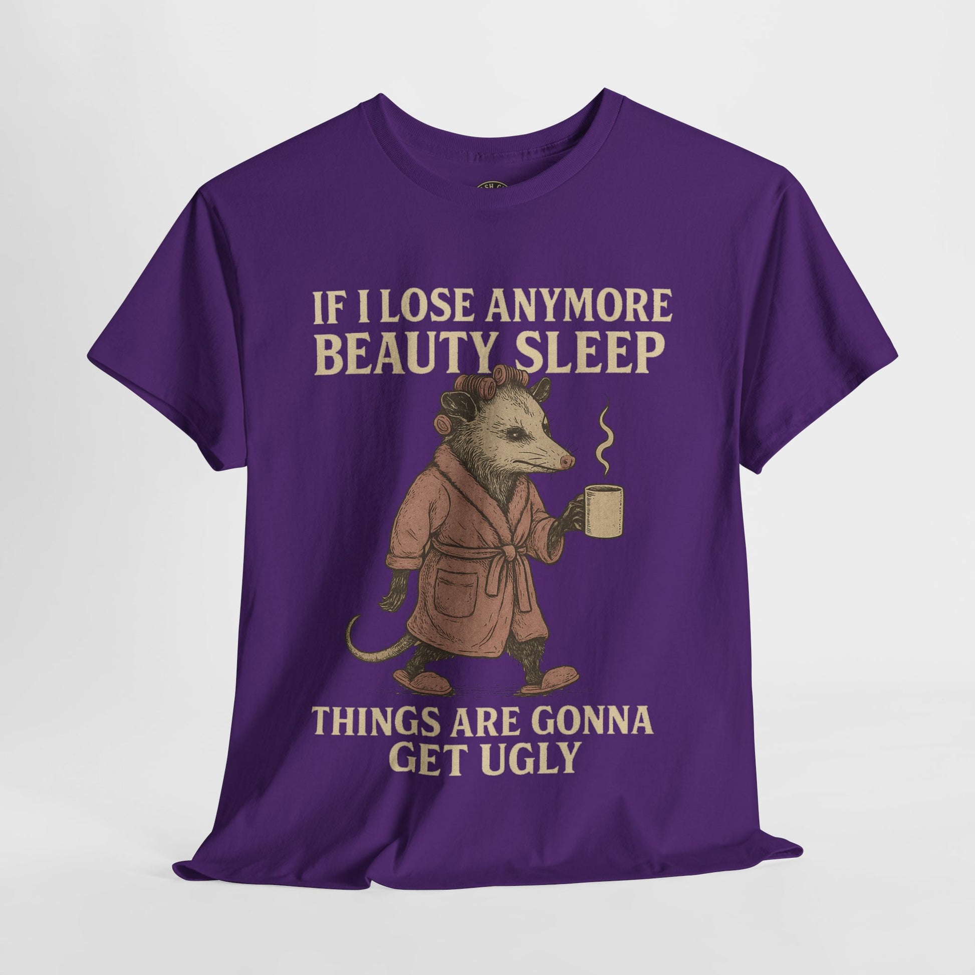 Funny Unisex Heavy Cotton Tee - "If I Lose Anymore Beauty Sleep, Things Are Gonna Get Ugly" - Gift, Sleepwear, Humor, Casual Wear, [...]