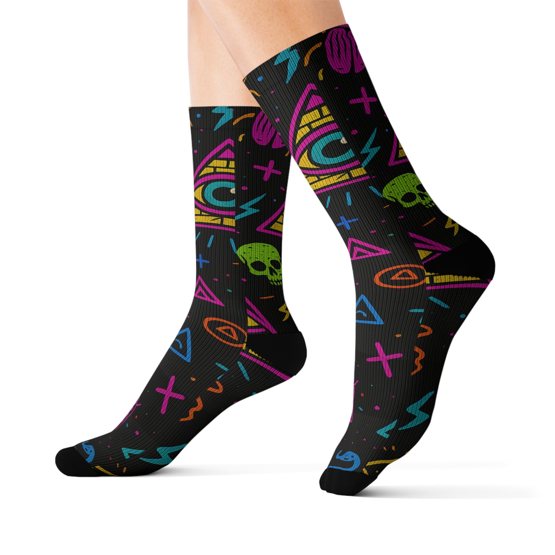 Neon Illuminati Chaos – All-Over Print Socks | Limited Edition Illuminasty Drop