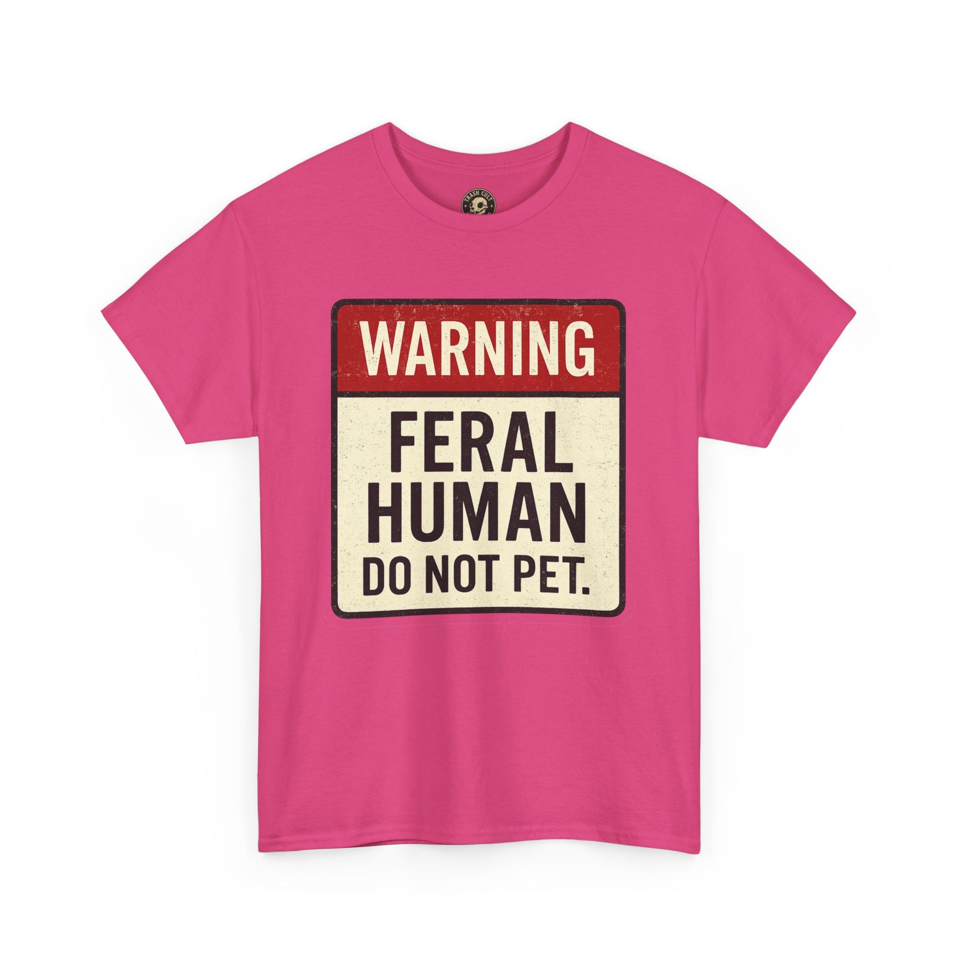 Warning Feral Human Tee: Unisex Humorous Cotton Shirt, Gift for Animal Lovers, Funny Tee, Unique Statement Apparel, Casual Wear, [...]