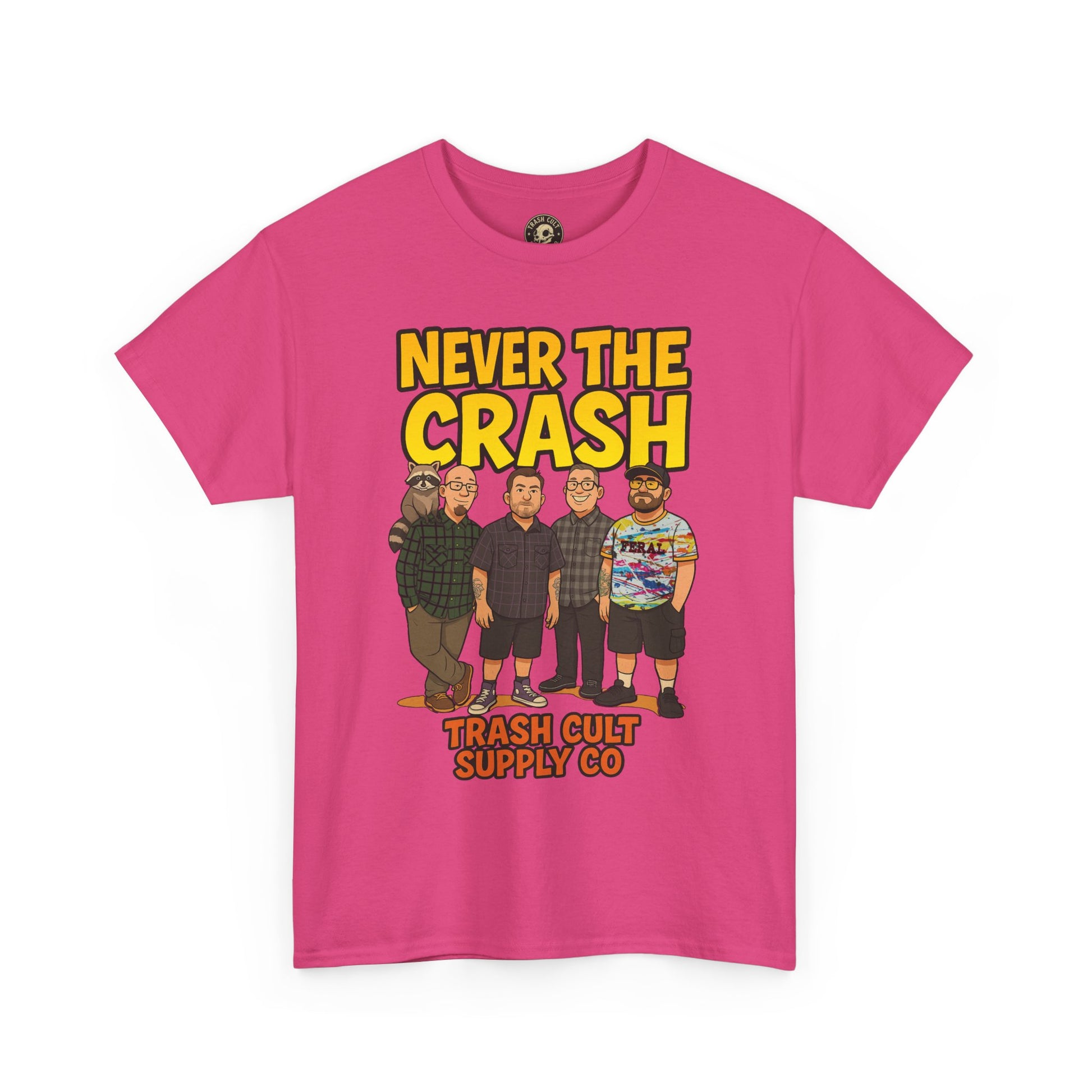 Never The Crash Band Shirt – Bold Graffiti Logo Tee - EXCLUSIVE | Gildan 5000