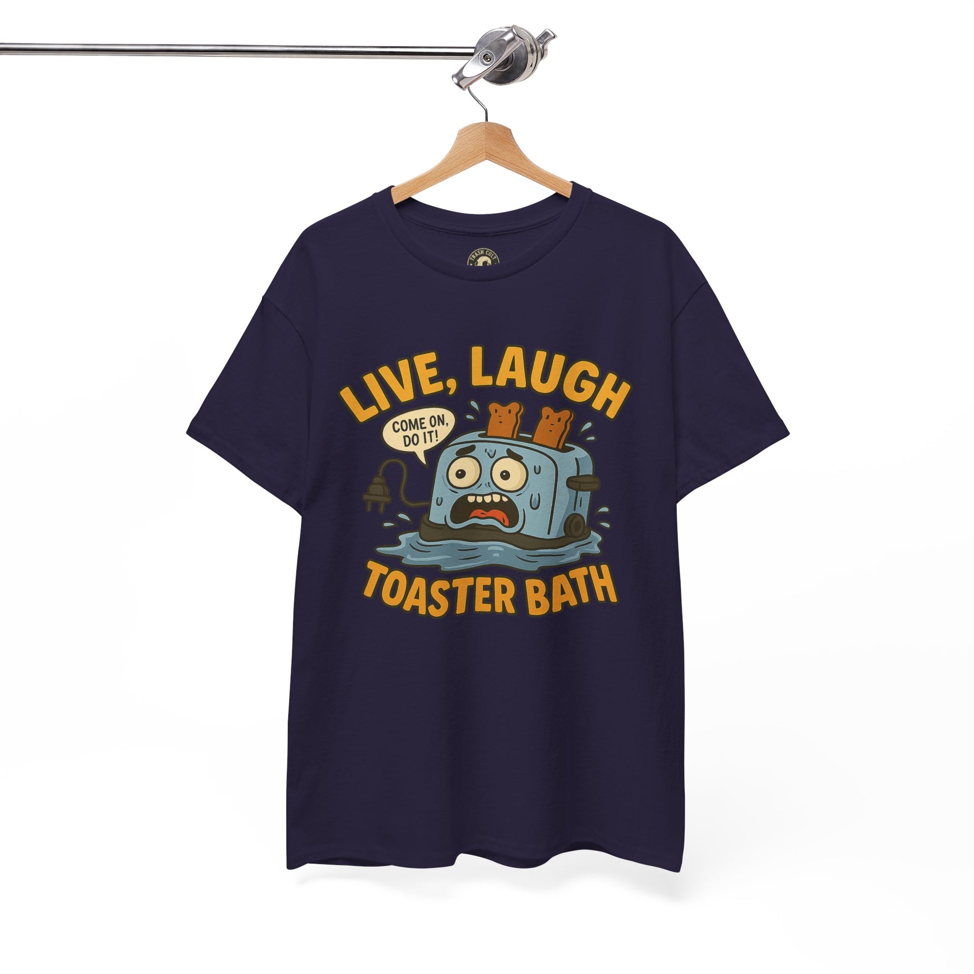 Funny Toaster Bath Tee, Humorous Unisex Shirt, Gift for Friends, Lightweight Cotton Tee, Birthday Party Outfit