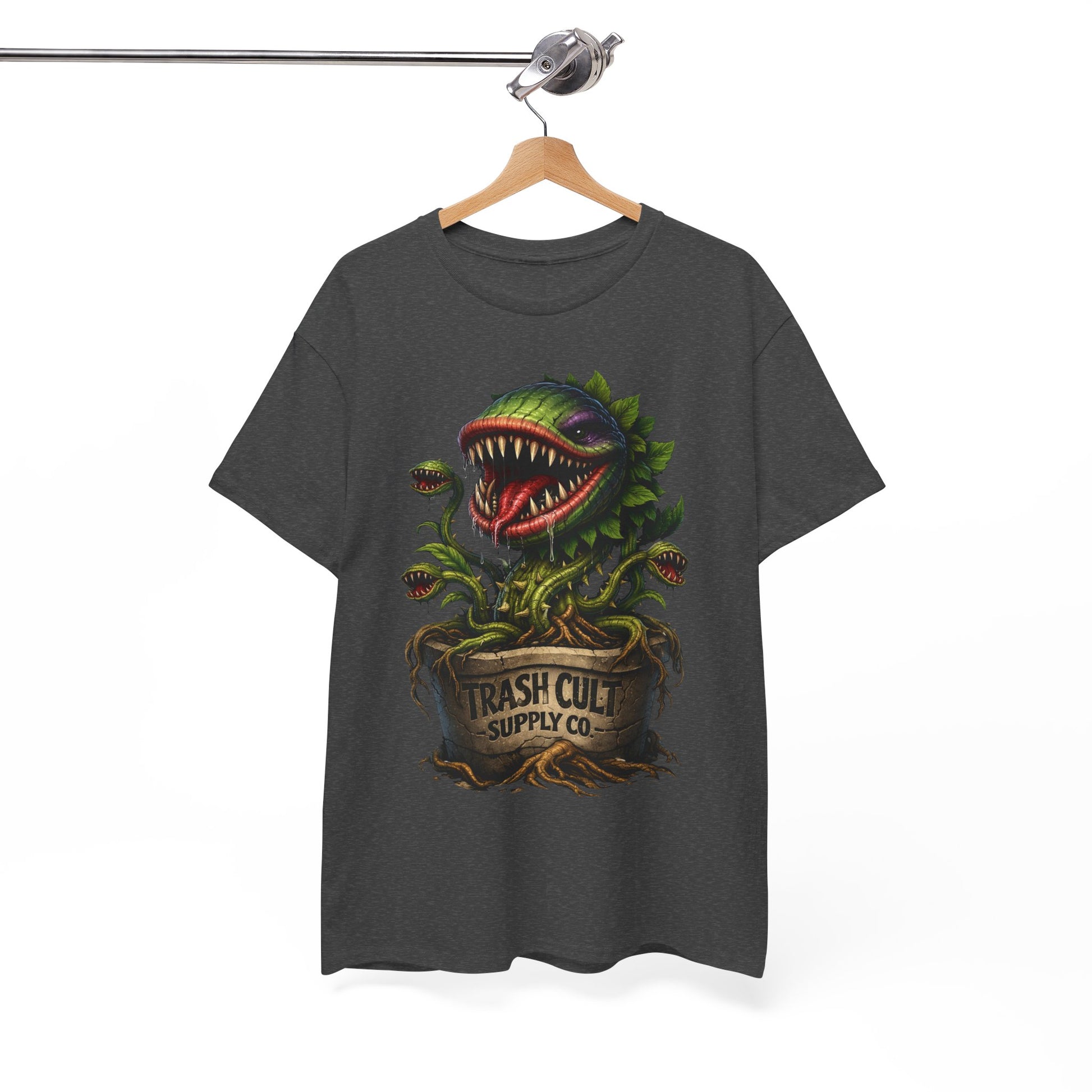 Carnivorous Plant Graphic Tee — "Trash Cult Supply Co." Potted Monster Shirt