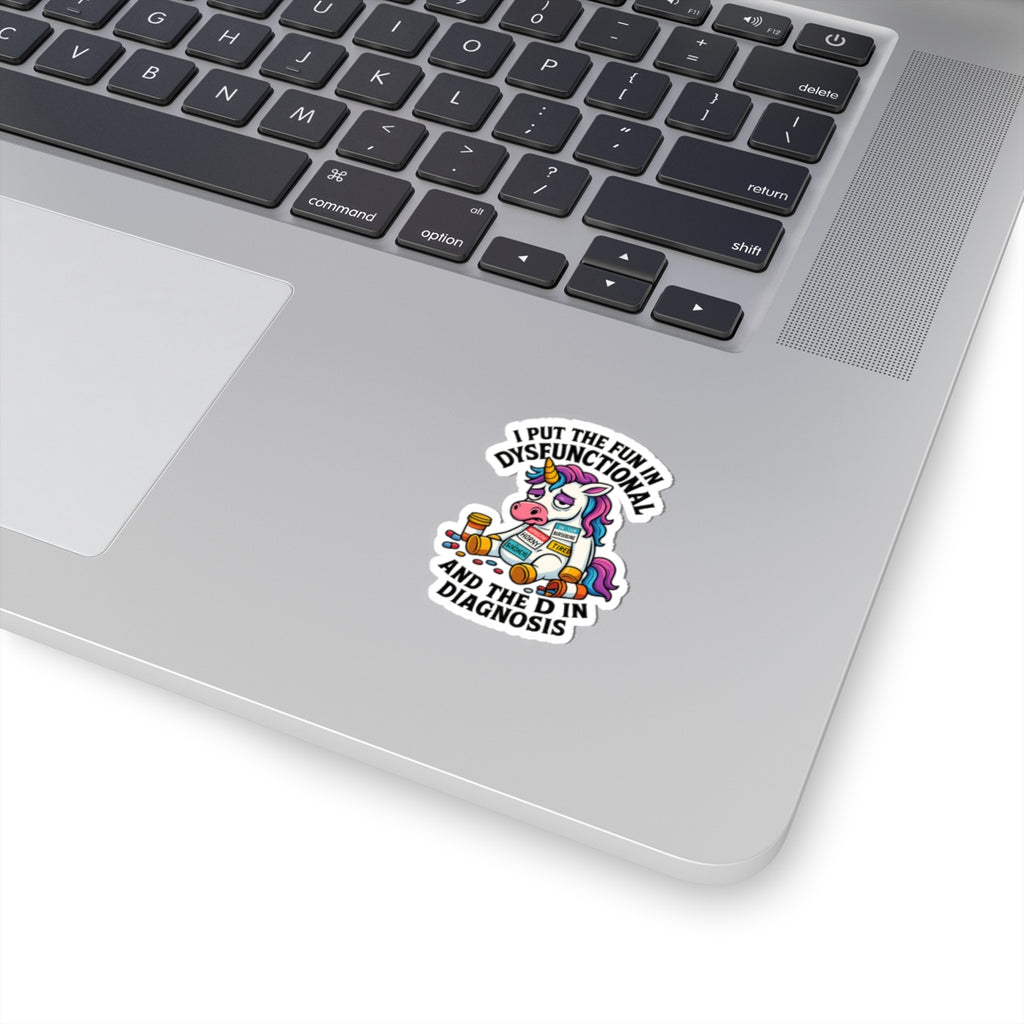 Whimsical Dysfunctional Unicorn Stickers - Fun for Planners, Journals, Binders, Gift for Friends, Humor Decor