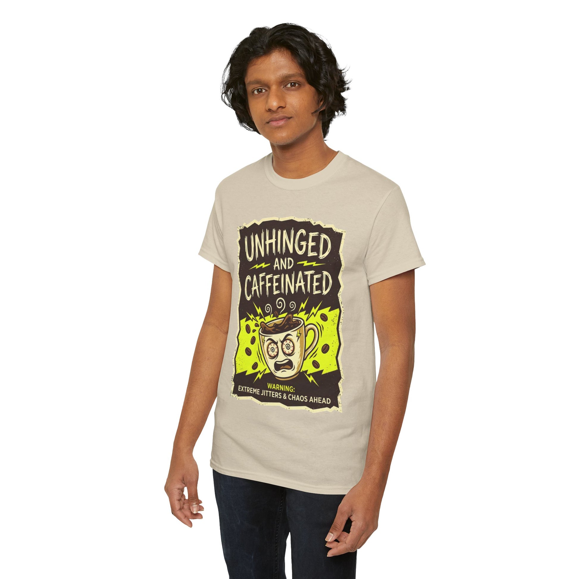 Unhinged and Caffeinated Tee — Funny Coffee Lover T-Shirt