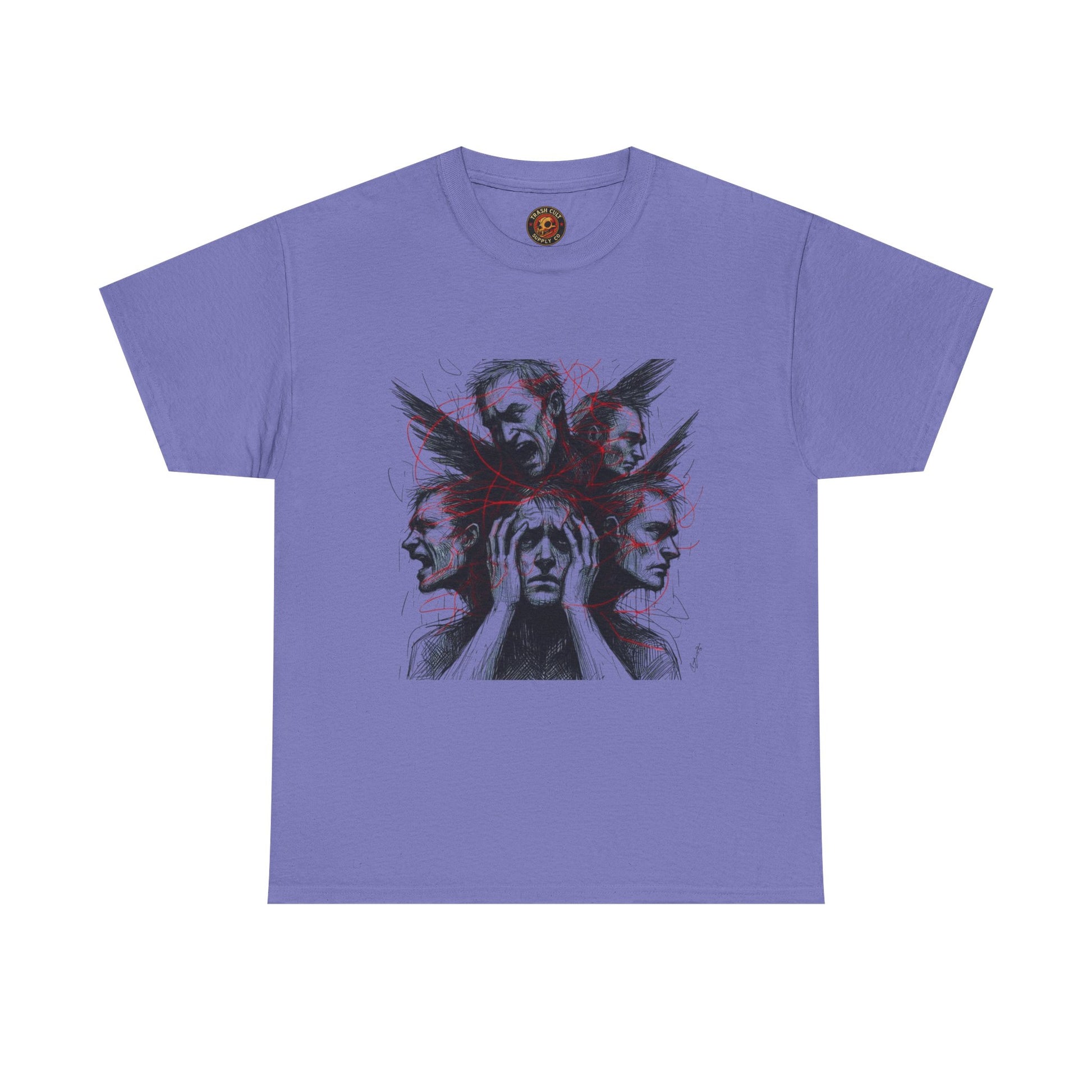 Xian Allen x Trash Cult Shirt – “Loud Inside My Head” | Dark Illustrative Art Tee