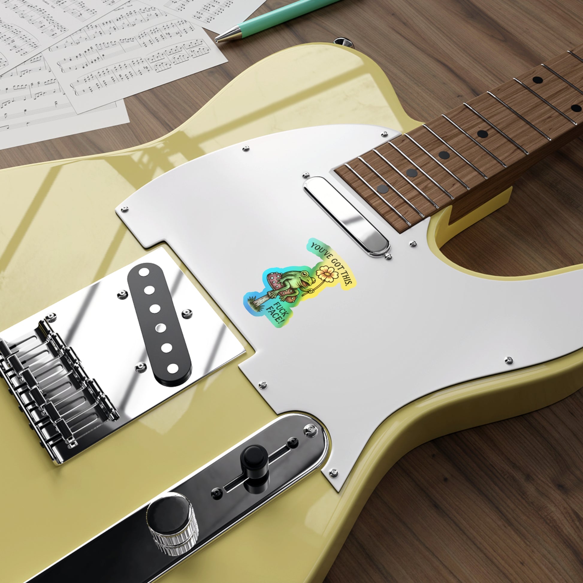 Motivational Holographic Frog Stickers - Fun Decals for Skateboards, Laptops, Water Bottles, Journals, Gift Ideas