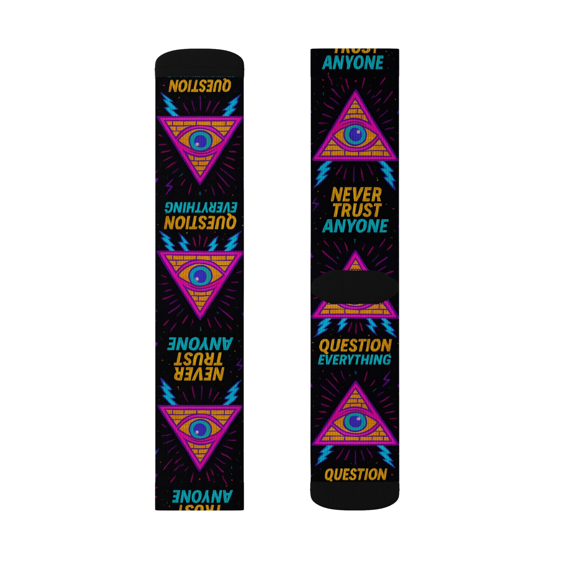 Don’t Trust Anyone – Limited Edition All-Over Print Socks | Illuminasty Drop