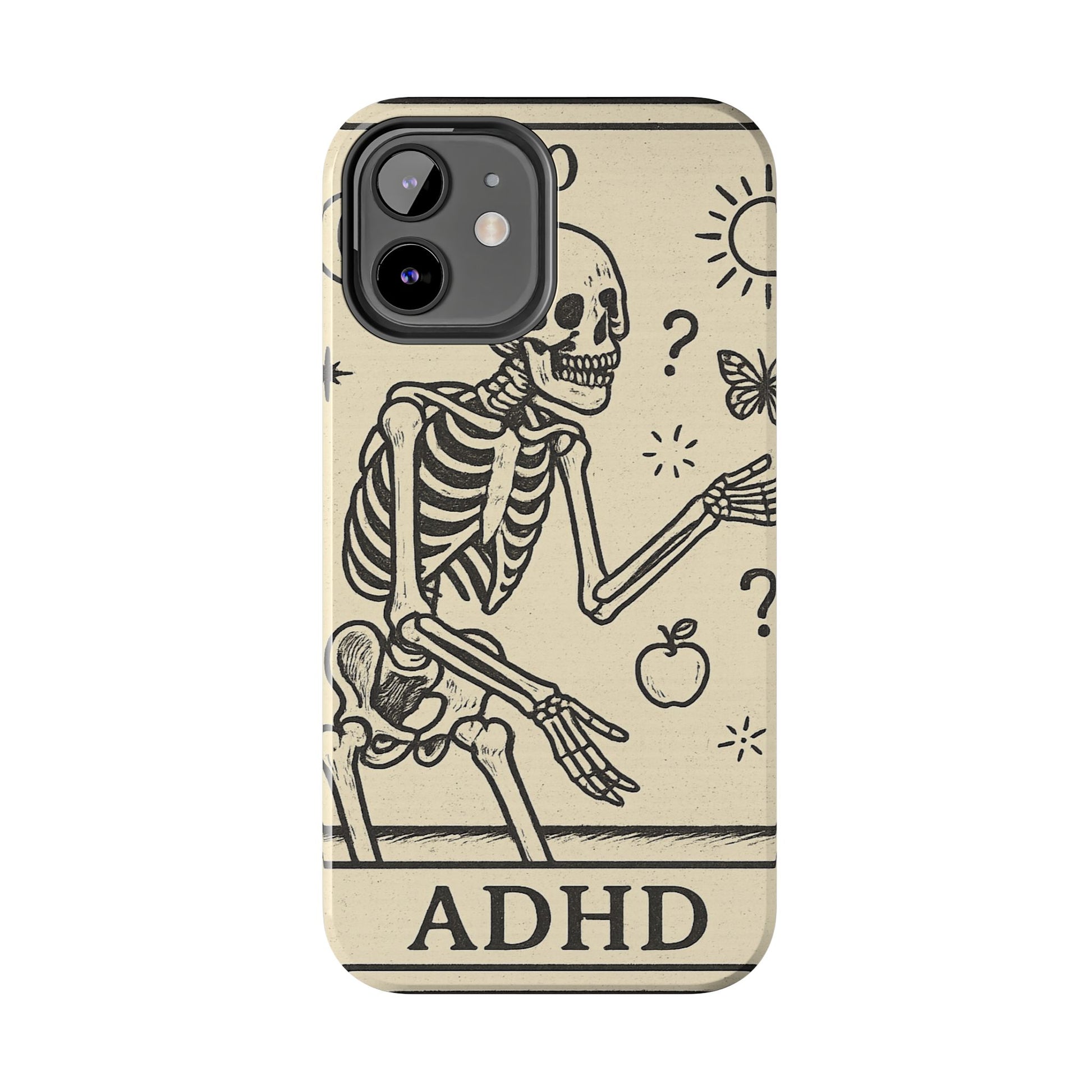 Skeleton ADHD Phone Cases, Unique Phone Cover, Funny ADHD Gift, Quirky Skeleton Design, Cool Accessories for Everyone